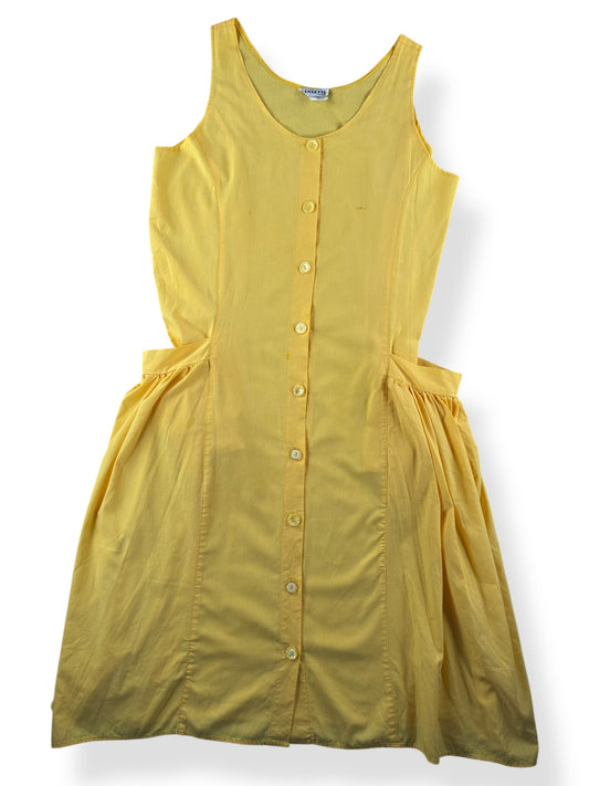Front of Vintage Coquette Yellow Dress SZ 14