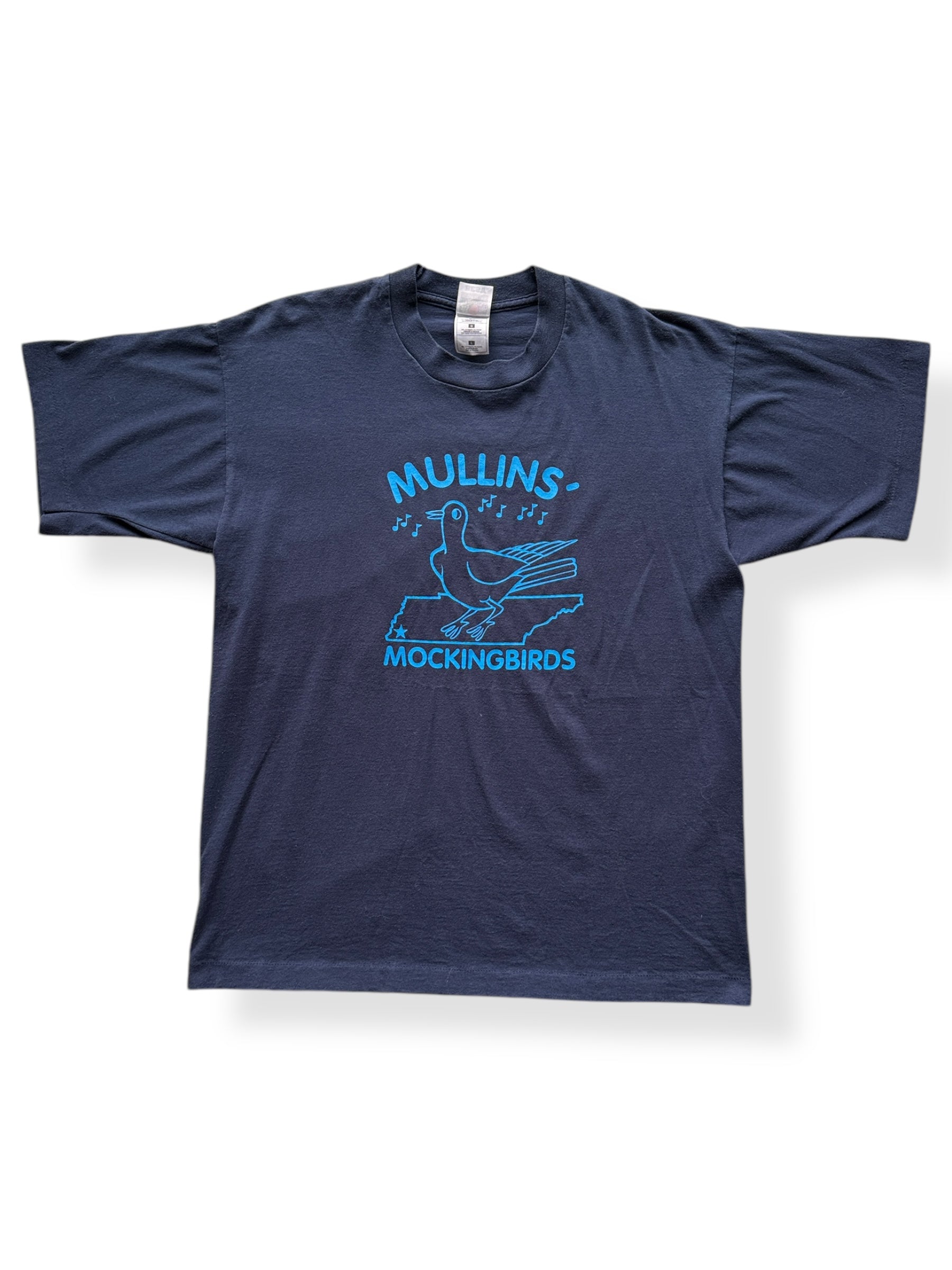 Front of Vintage Mullins Mockingbirds TN Tee SZ L