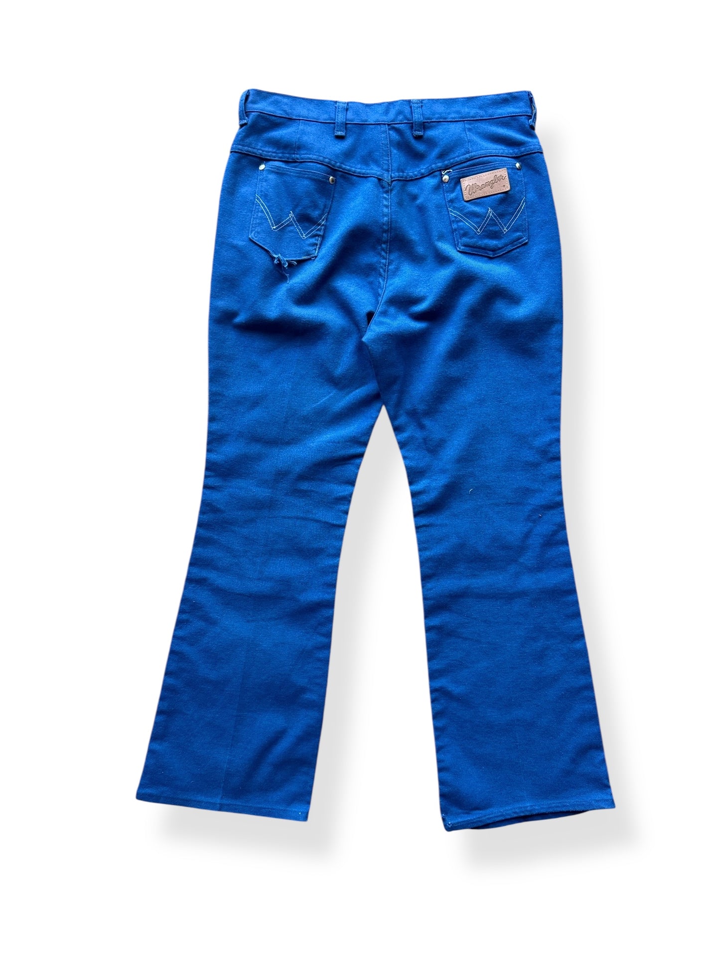 Back of Vintage Blue Miss Wrangler Jeans W32