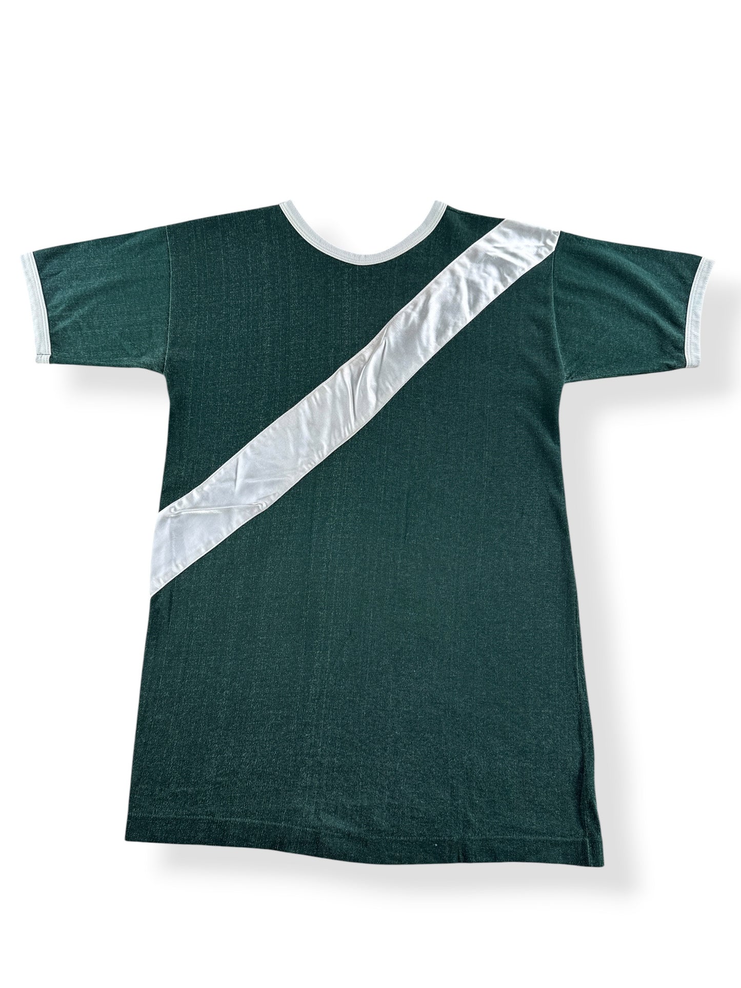 Back of Vintage Blue Bar Durene Crew Ringer Tee SZ L (Fits M)