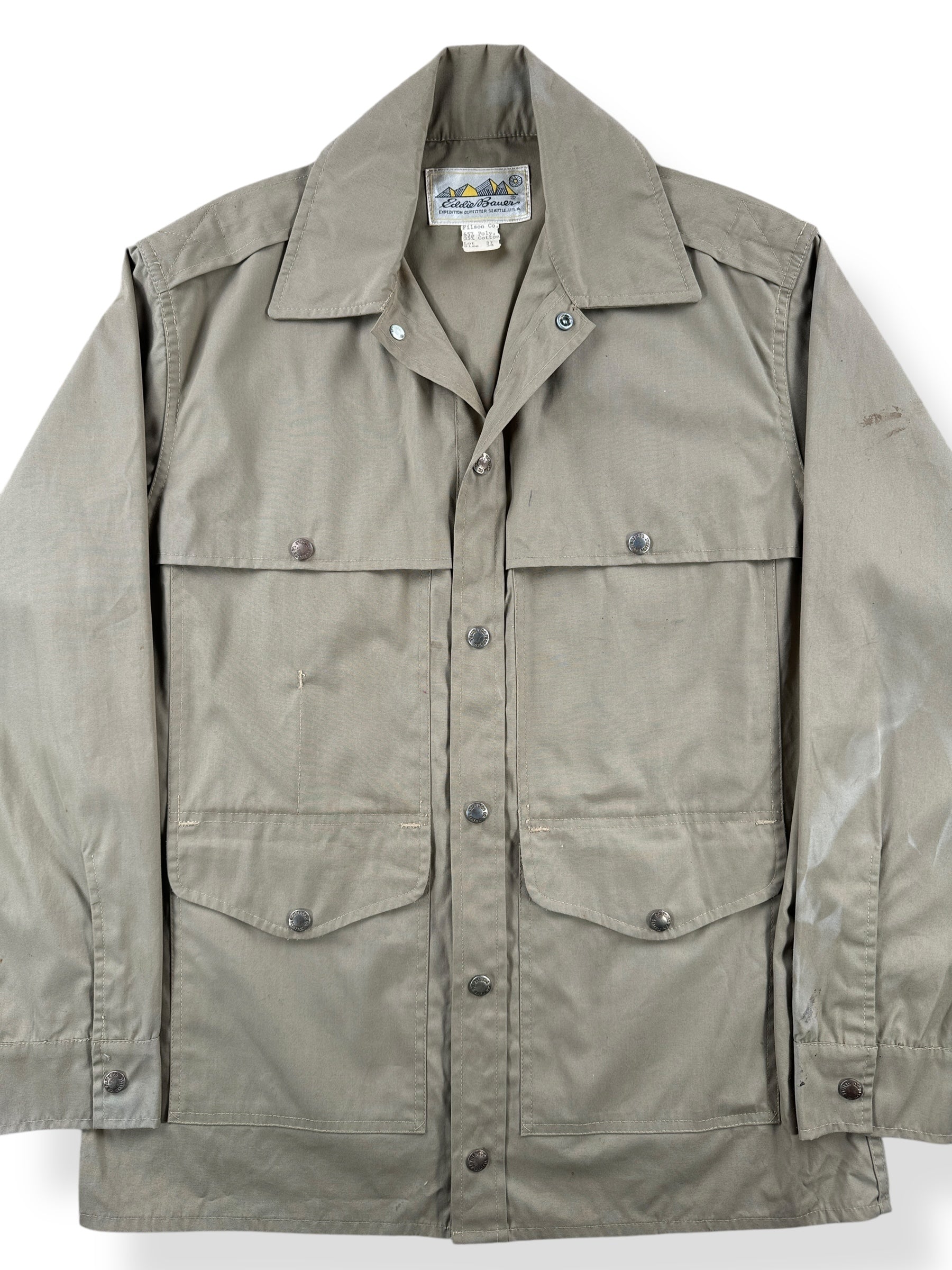 Front Close Up of Vintage Eddie Bauer Filson Jacket SZ 38