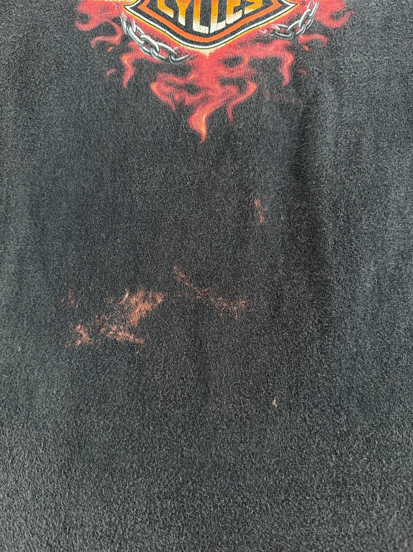 Bleach Stains on Vintage Salem OR Harley Davidson Tee SZ XXL