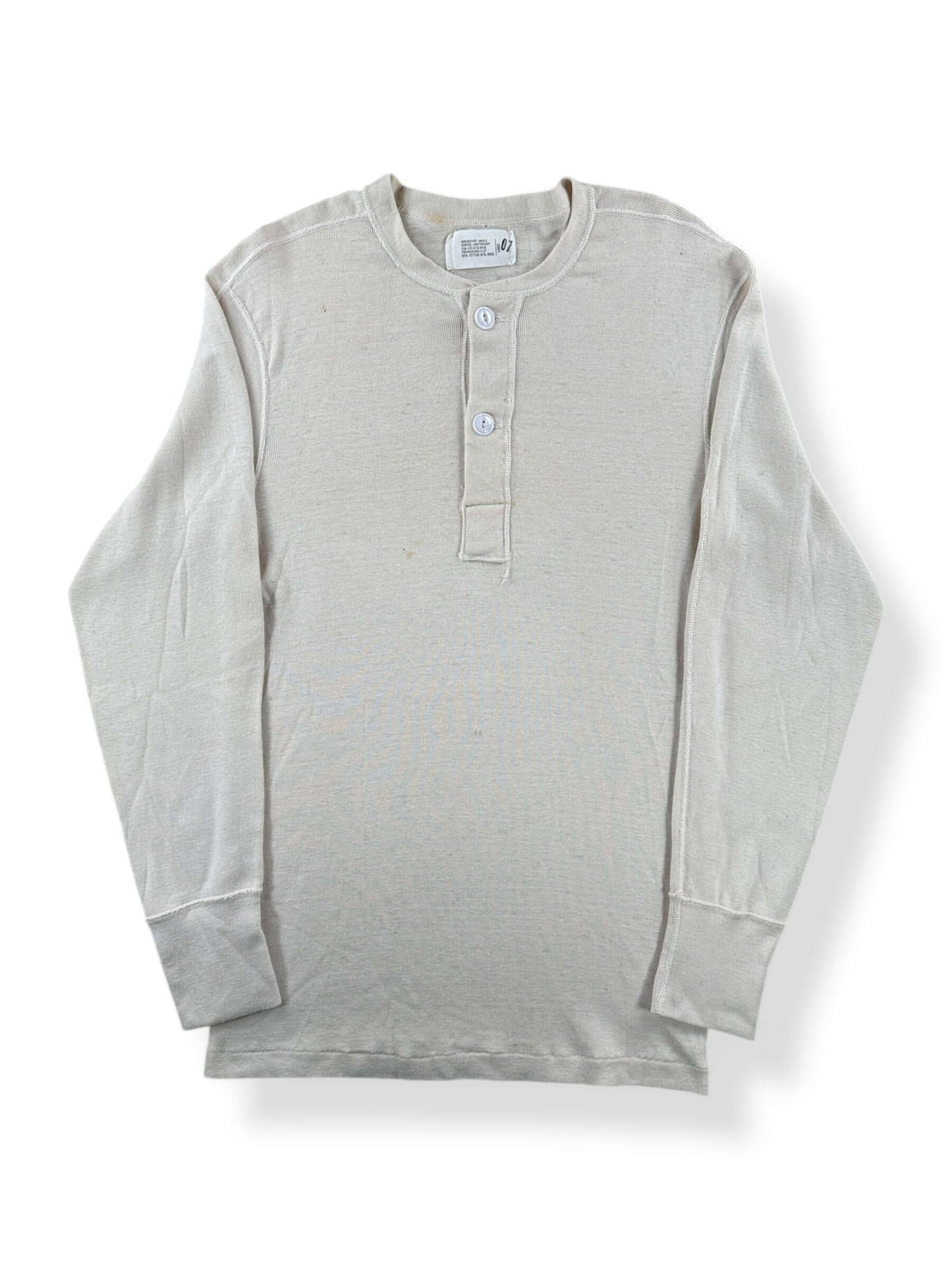 Front of Vintage US Military Cotton/Wool Henley SZ L