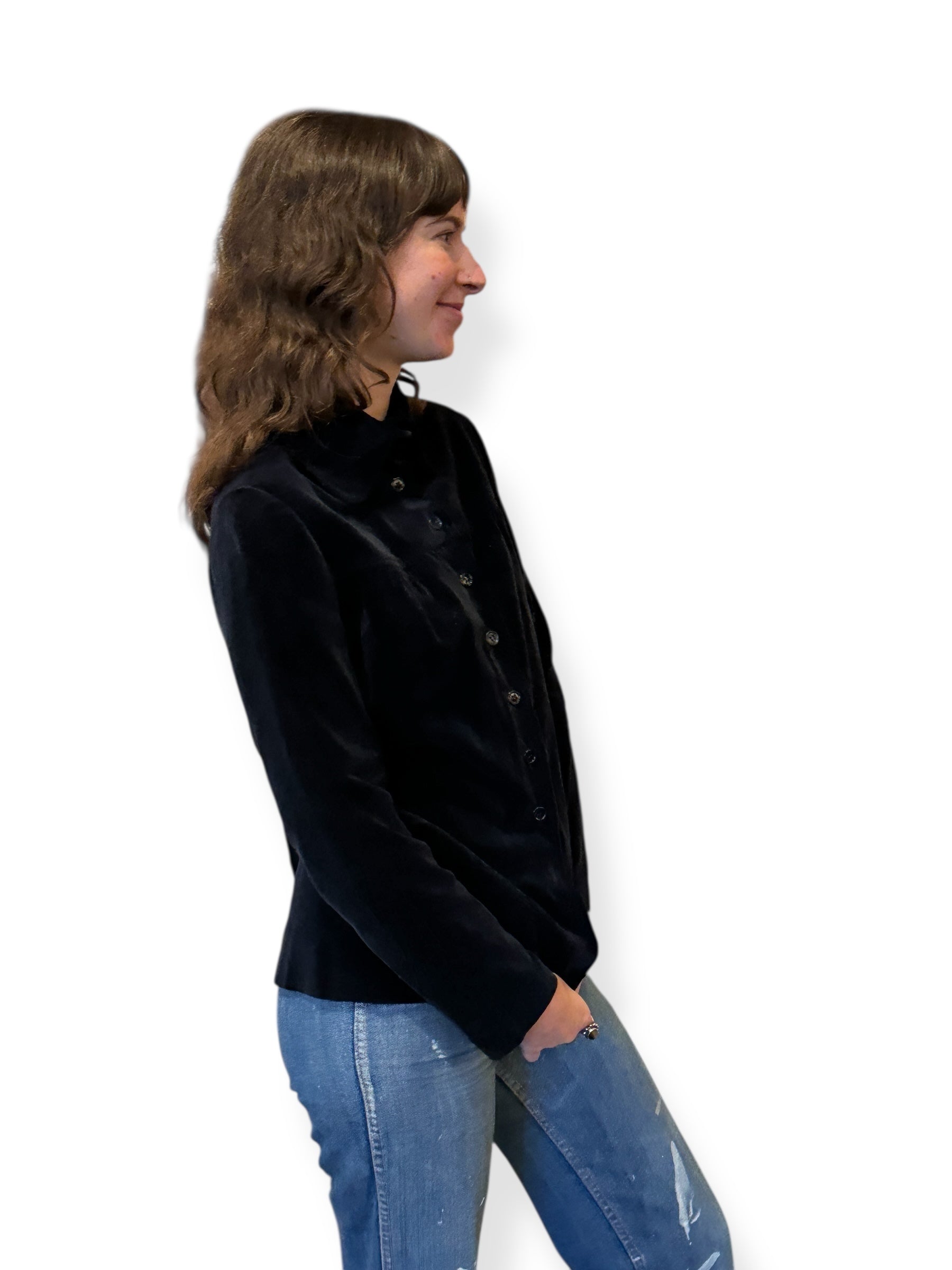 Side of Vintage I. Magnin Velvet Jacket SZ 9
