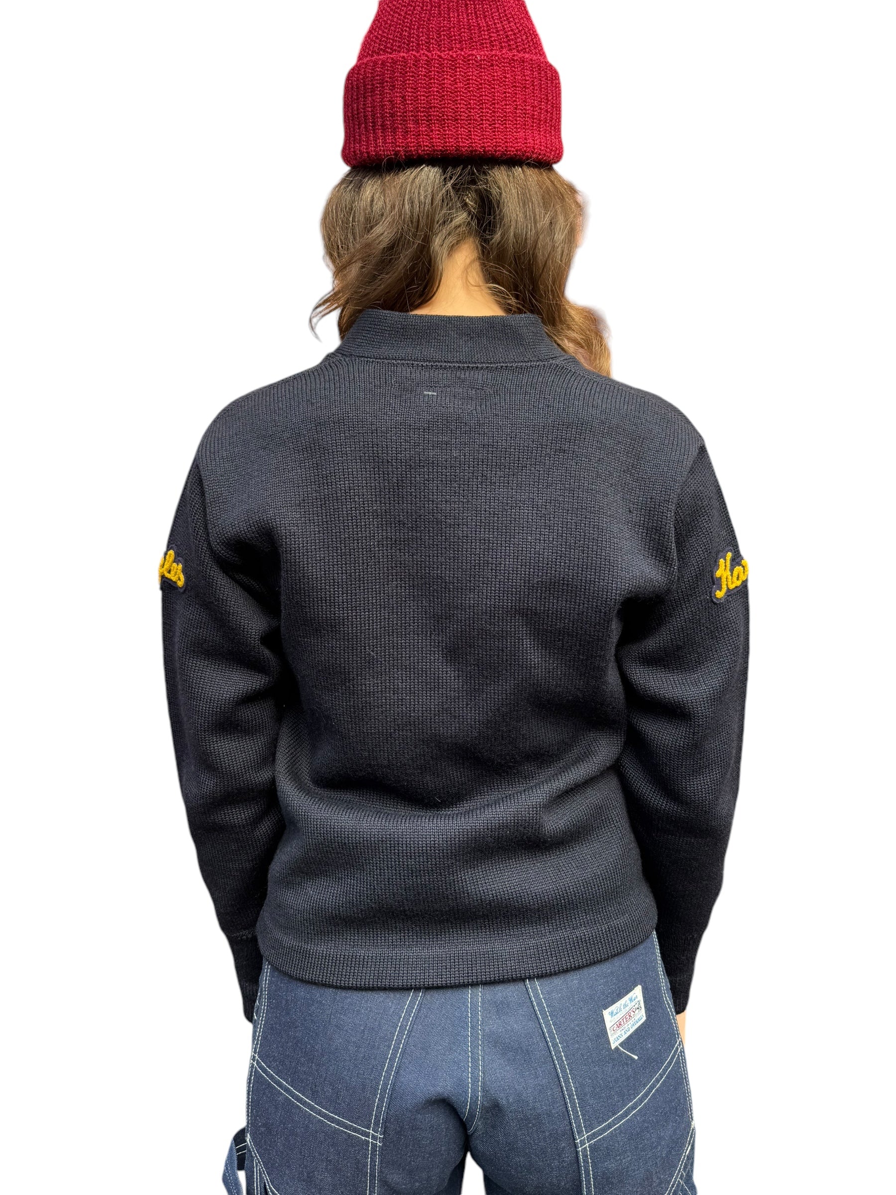 Back view of 1964 Lasley Fitness USA Letterman Cardigan S