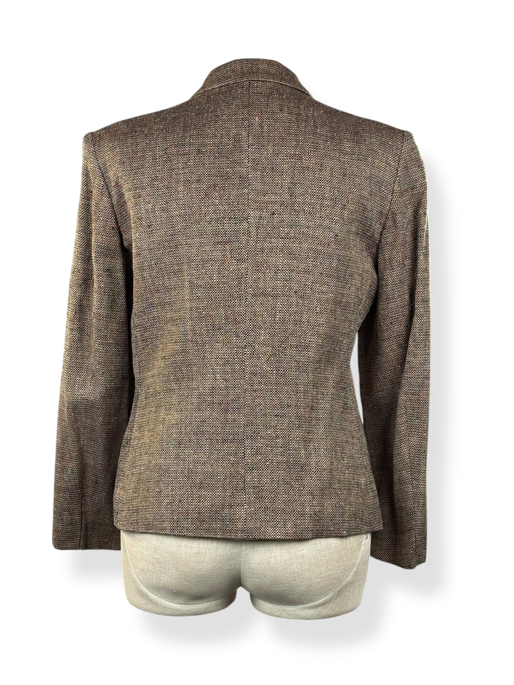 Back view of 1970s I. Magnin Silk Blazer M