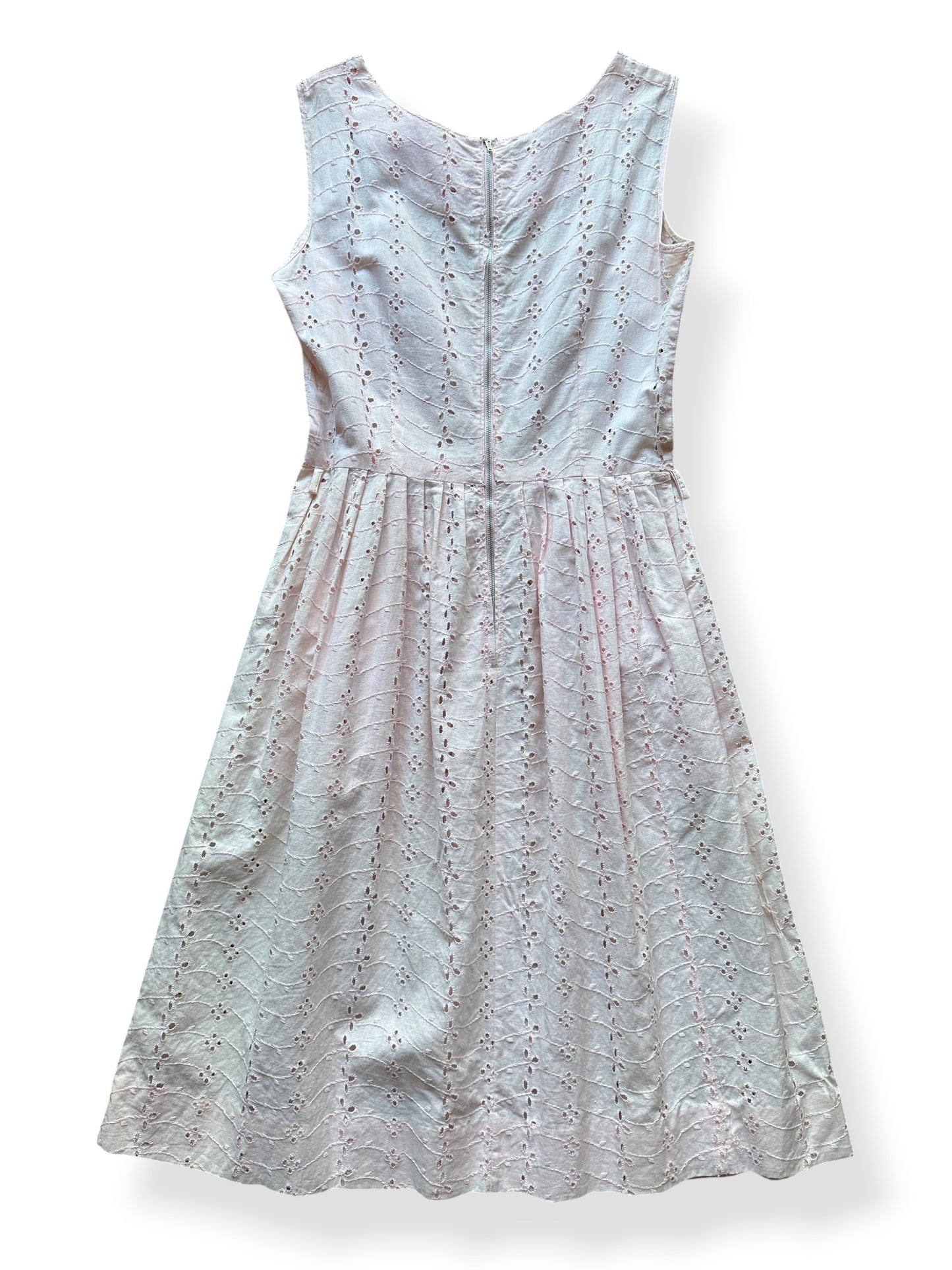 Back of Vintage 50s Eyelet Dress + Bolero Set SZ S - AS IS