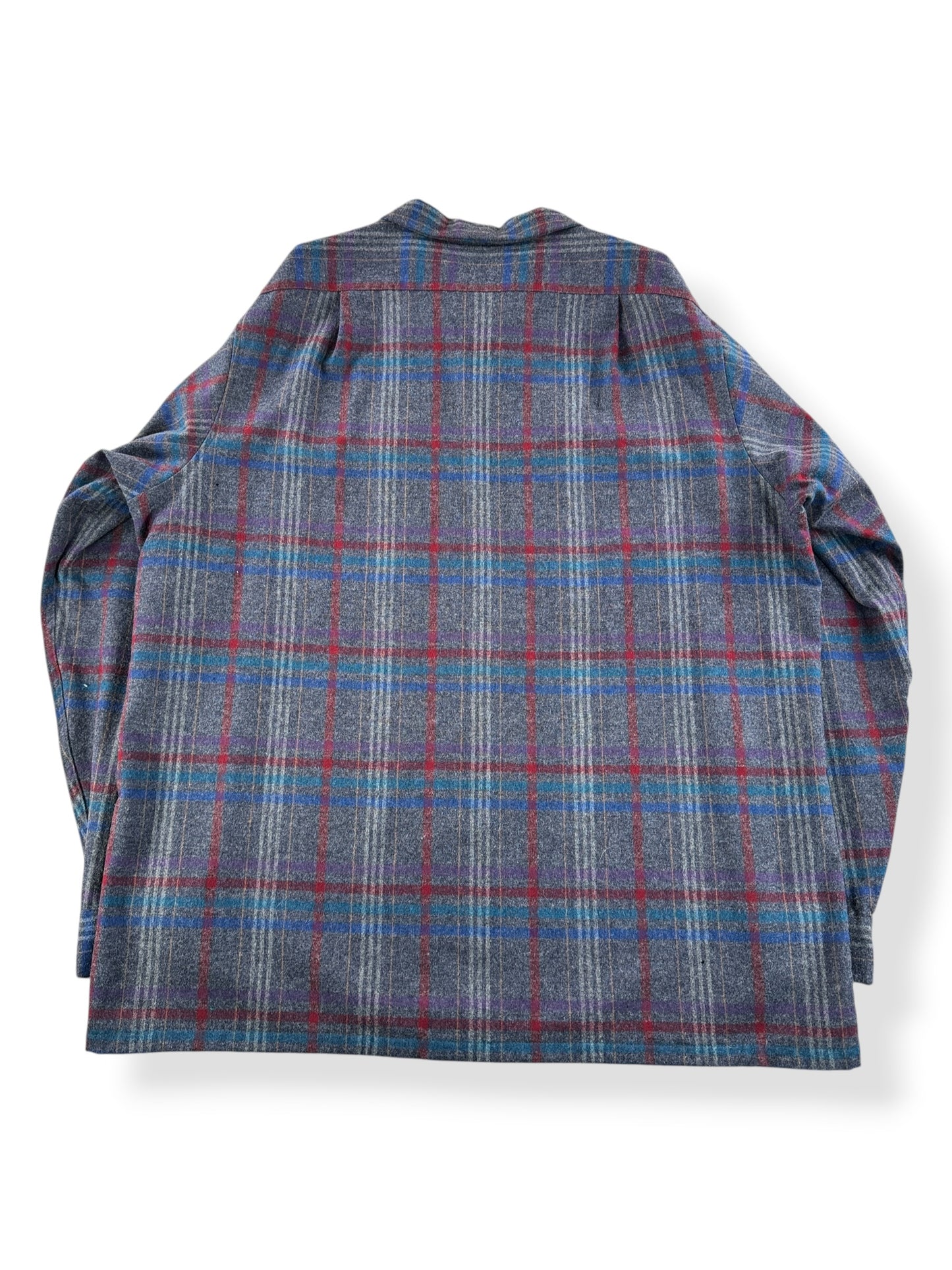 Back of Vintage Pendleton Grey & Purple Board Shirt SZ XXXL