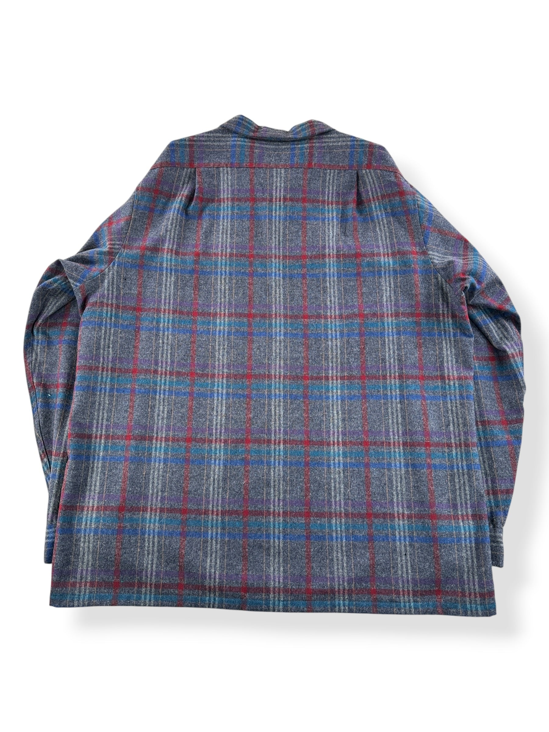 Back of Vintage Pendleton Grey & Purple Board Shirt SZ XXXL