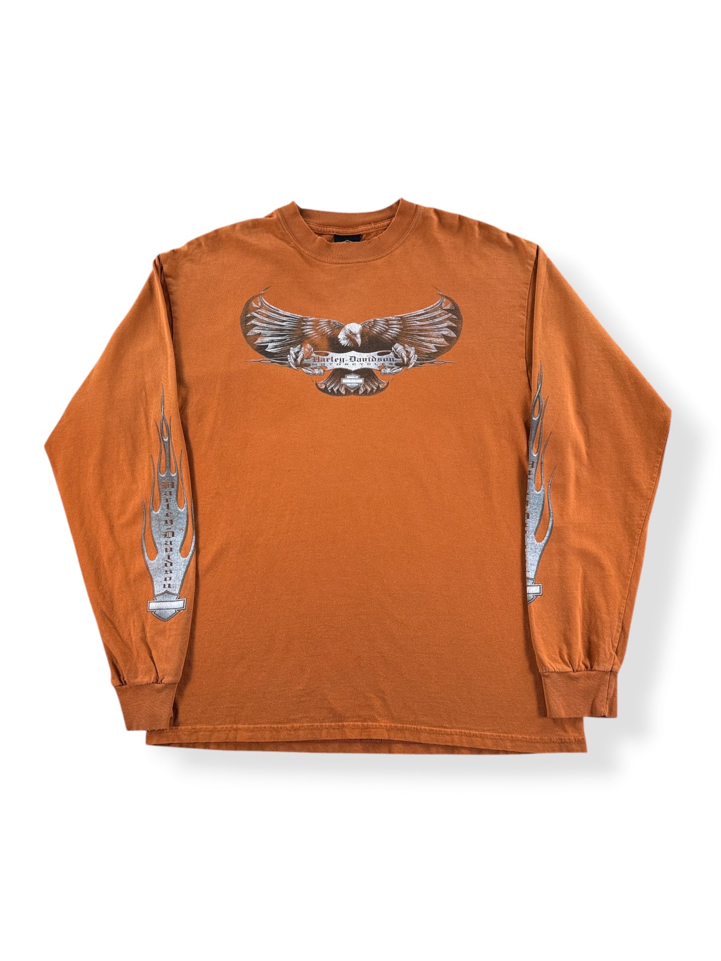 Front of Vintage Harley Davidson Eagle LS Tee SZ L