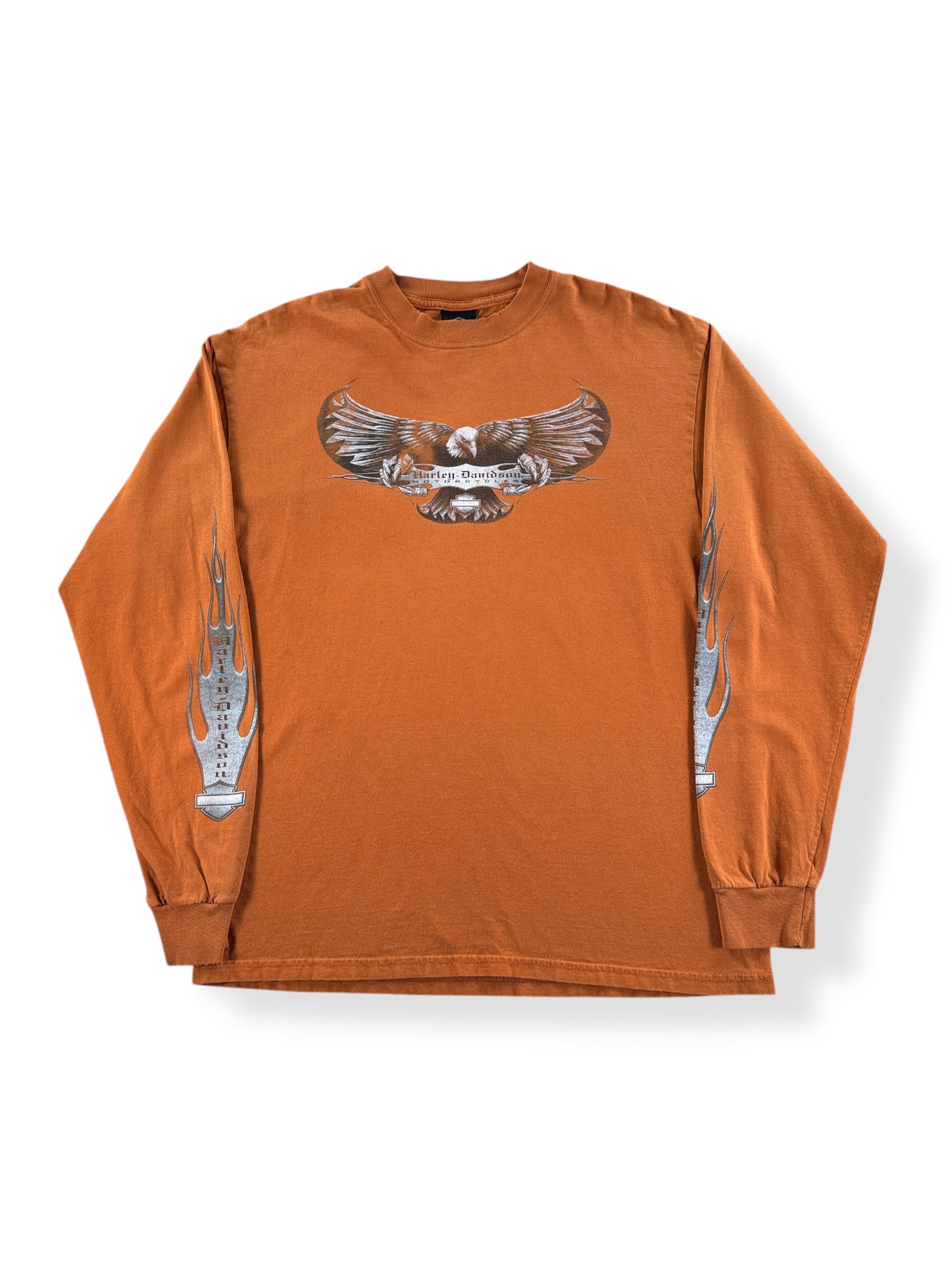 Front of Vintage Harley Davidson Eagle LS Tee SZ L