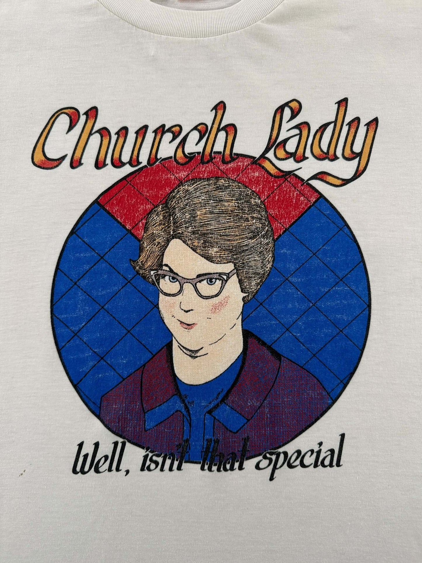 Graphic of Vintage SNL Church Lady Tee SZ L