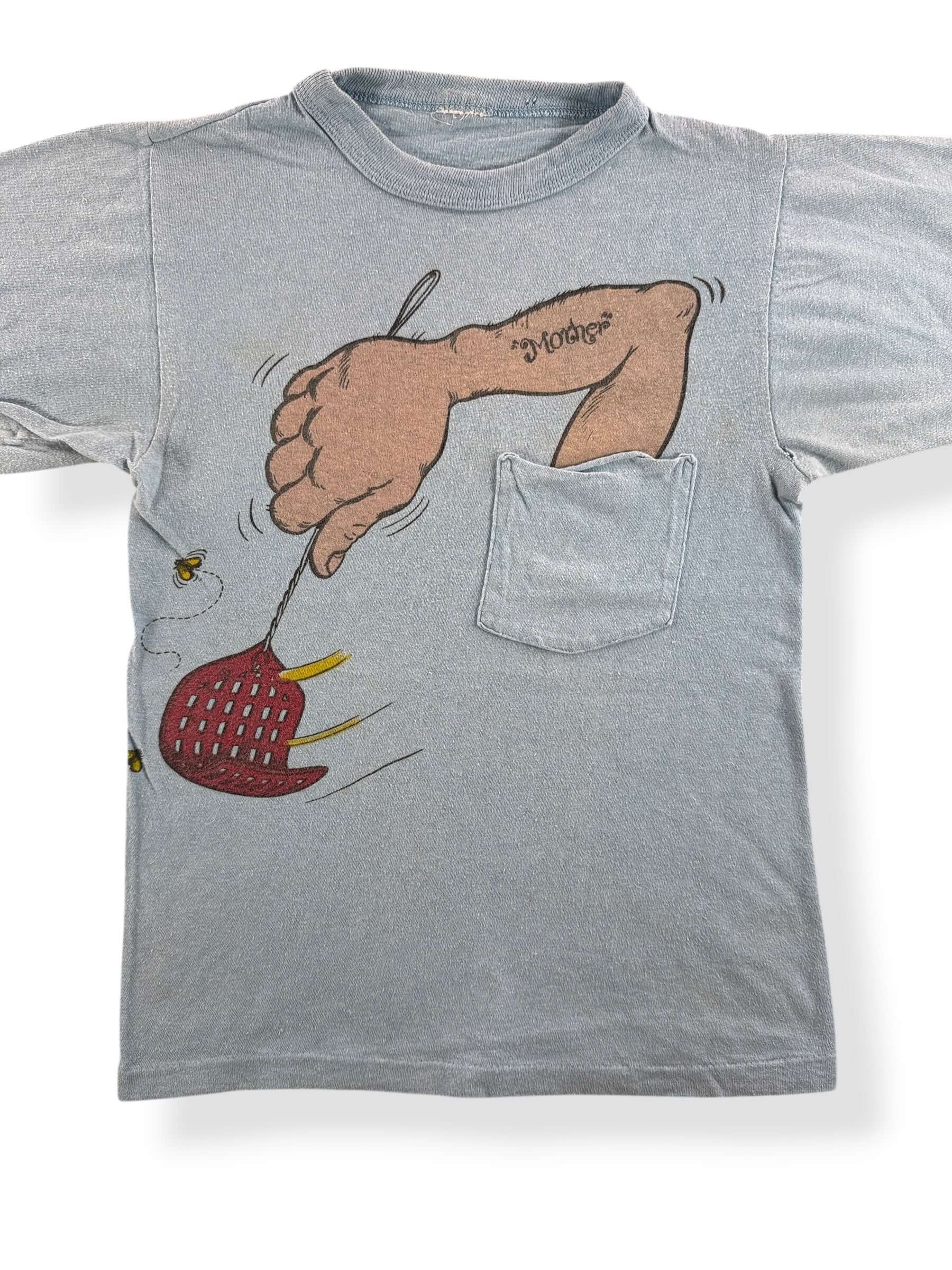 Front Close Up of Vintage Novelty Mother Pocket Tee SZ XXS