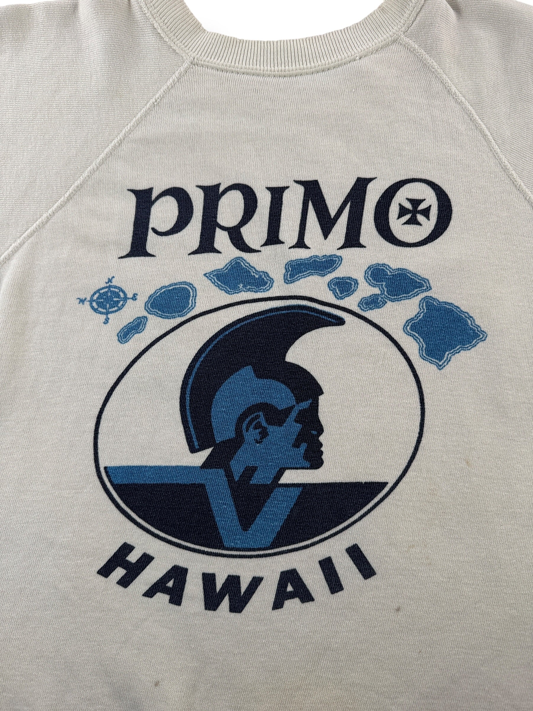 Back Graphic of Vintage 60s Primo Beer Shortsleeve Sweatshirt SZ M