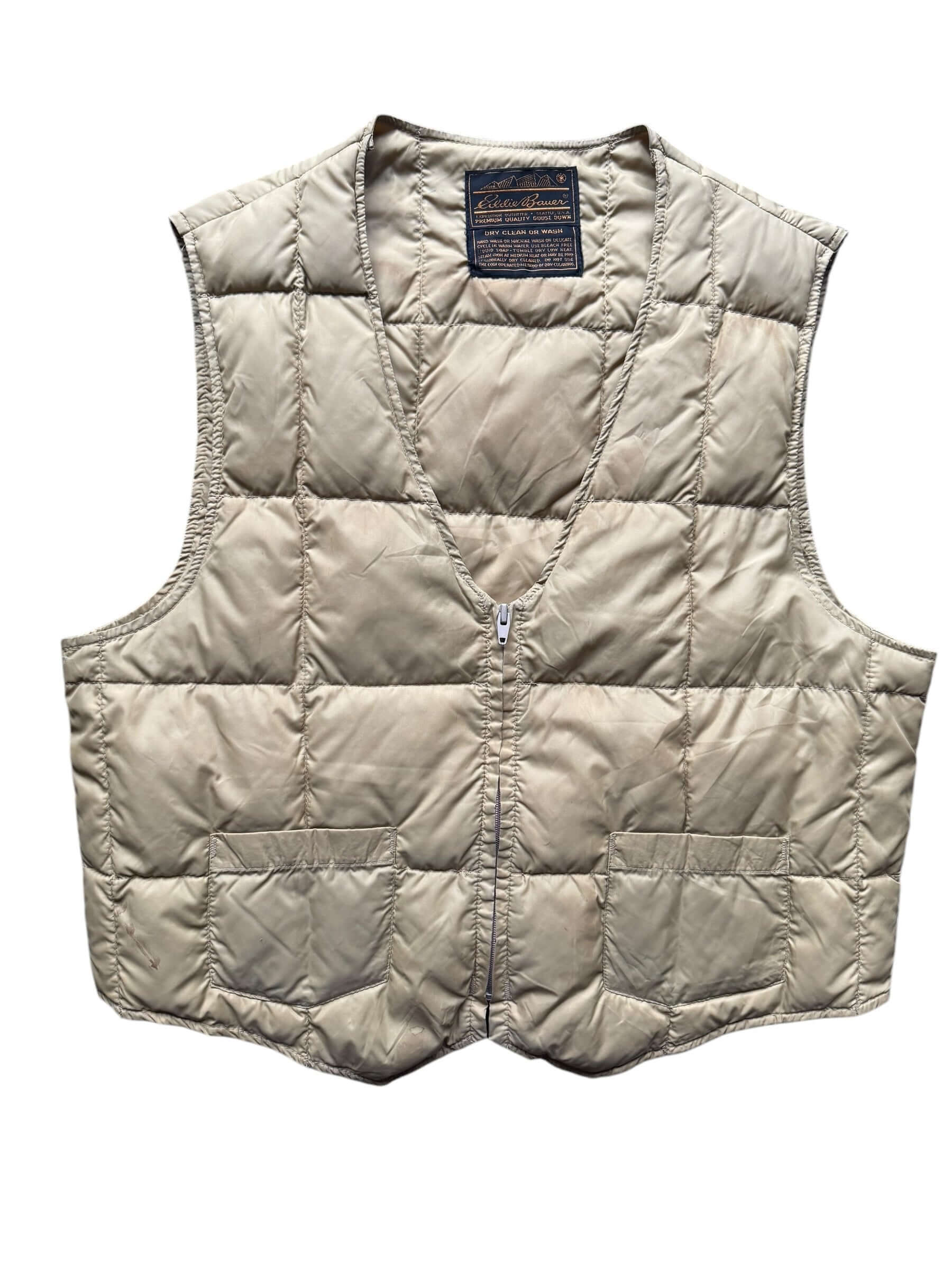 Front flat lay of Eddie Bauer Down-Filled Liner Vest L