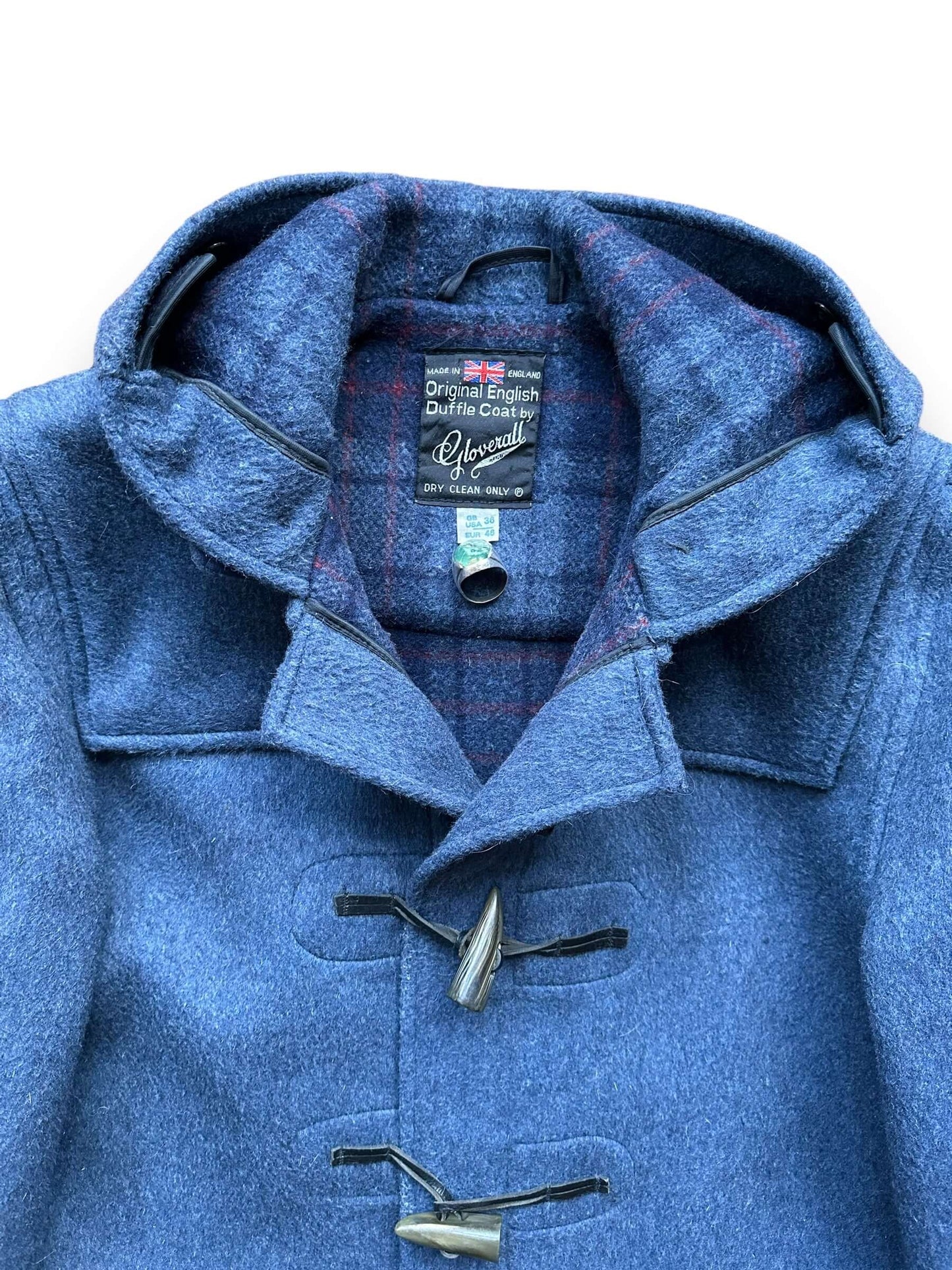 Upper Front View of Vintage Gloverall Duffle Coat SZ L | Seattle Vintage Wool Coat | Barn Owl Vintage Seattle