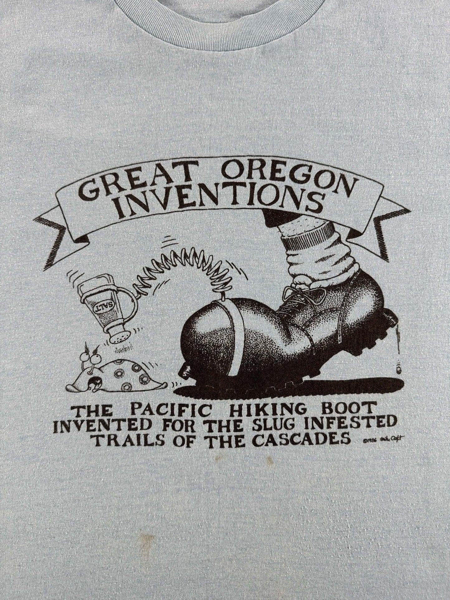Graphic of Vintage Great Oregon Inventions Tee SZ XL (Fits L)