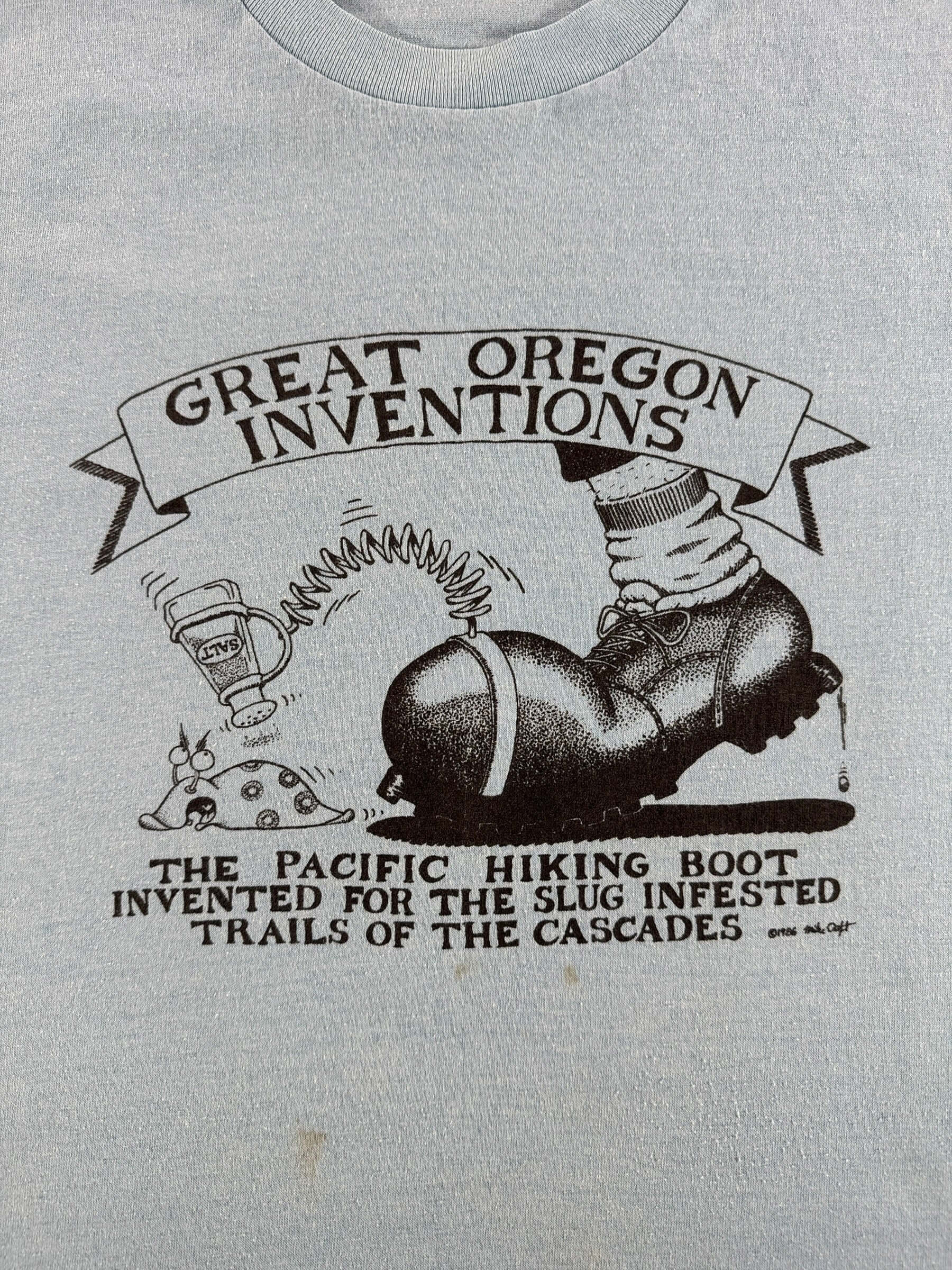 Graphic of Vintage Great Oregon Inventions Tee SZ XL (Fits L)