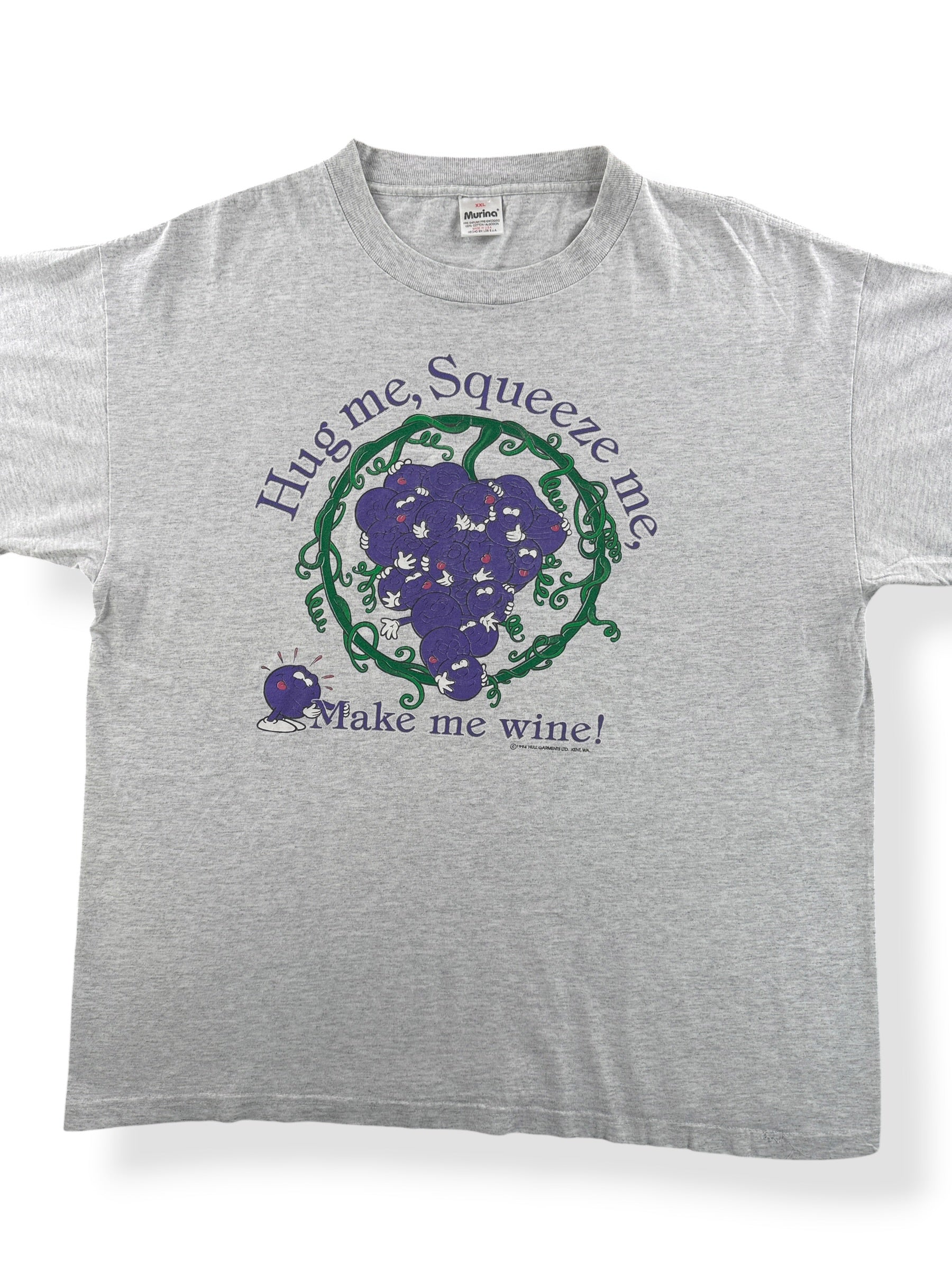 Front Close Up of Vintage Make Me Wine Port Townsend Tee SZ XXL