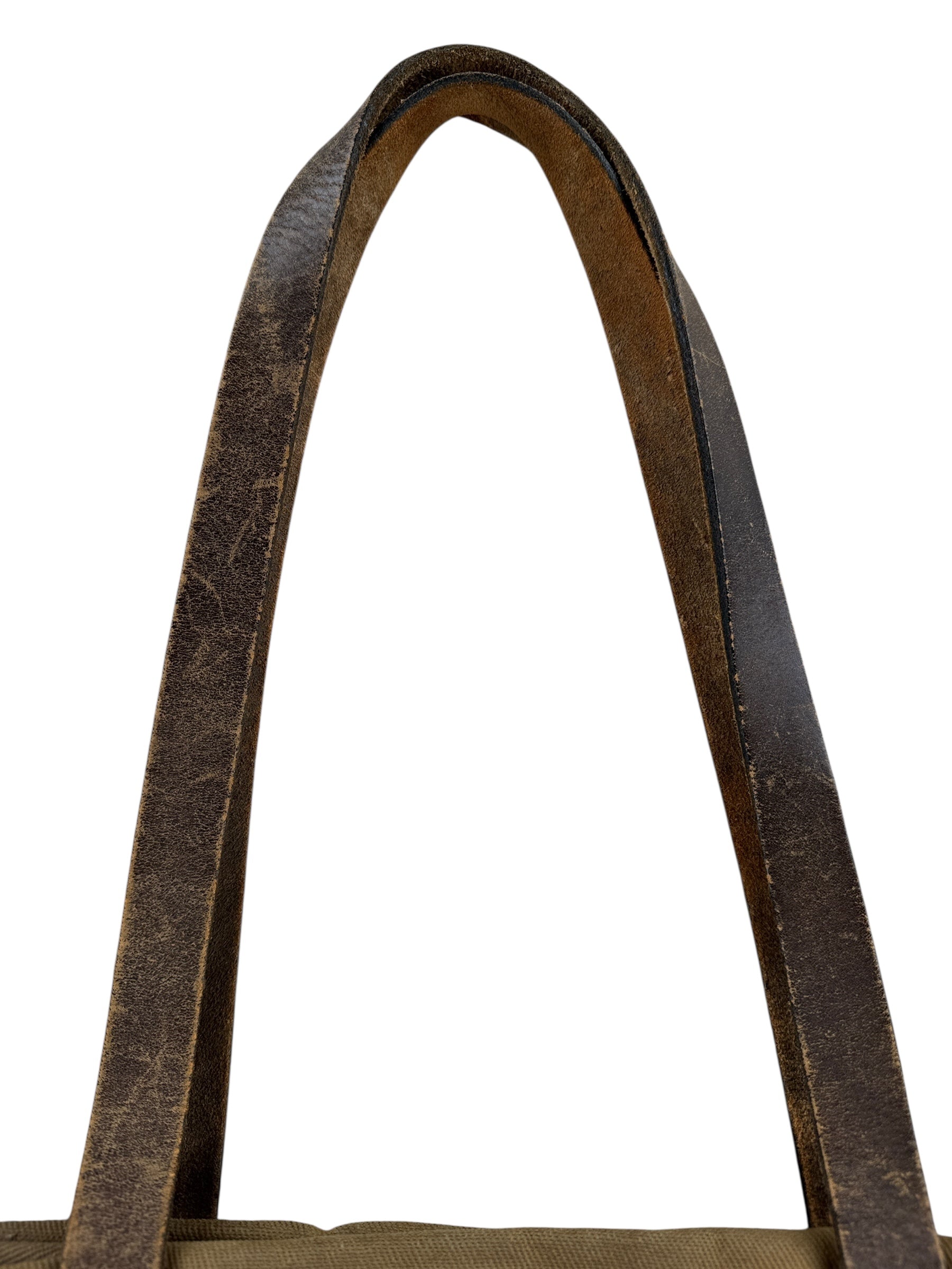 Strap Close Up View on Vintage Talon Era Filson Rugged Twill Zippered Tote