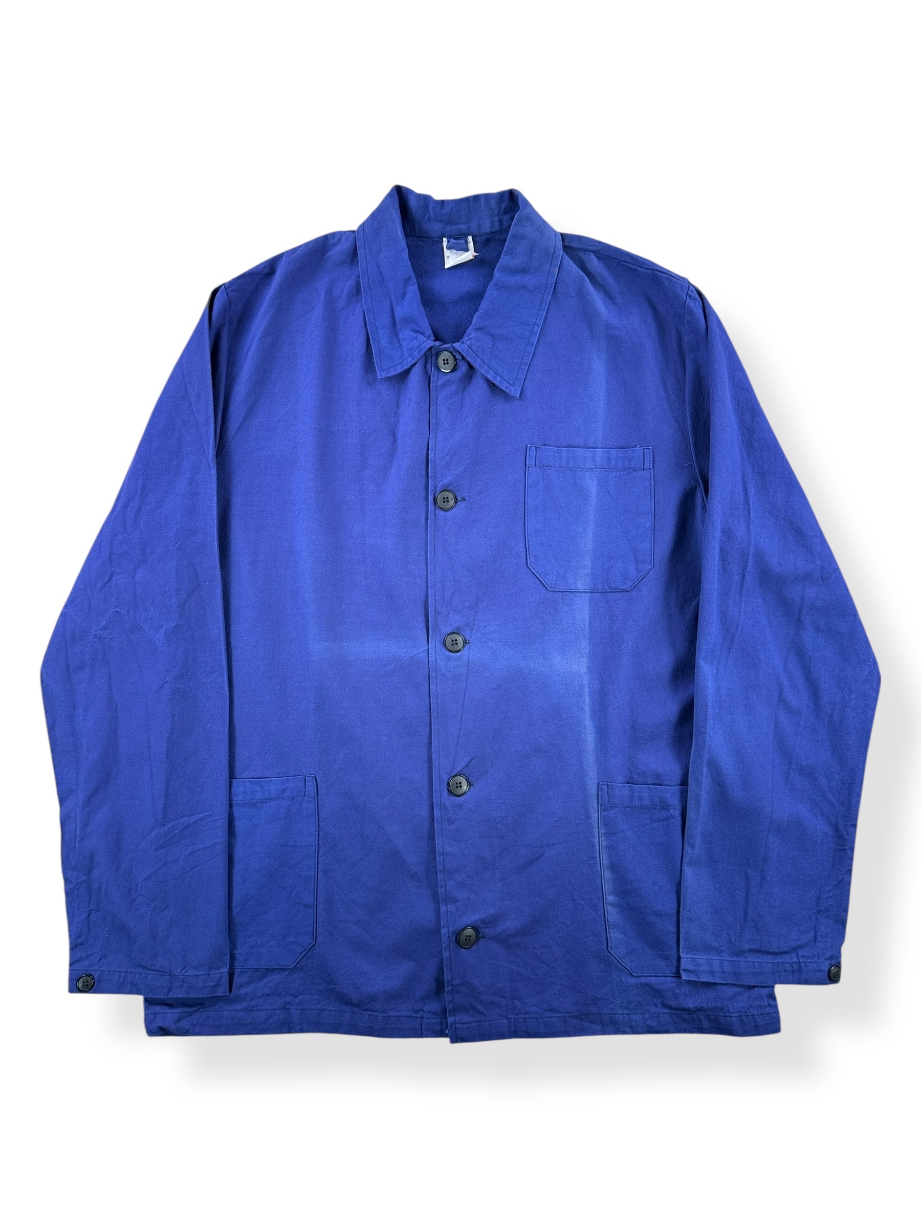 Front of Vintage Sunfaded French Chore Coat SZ L