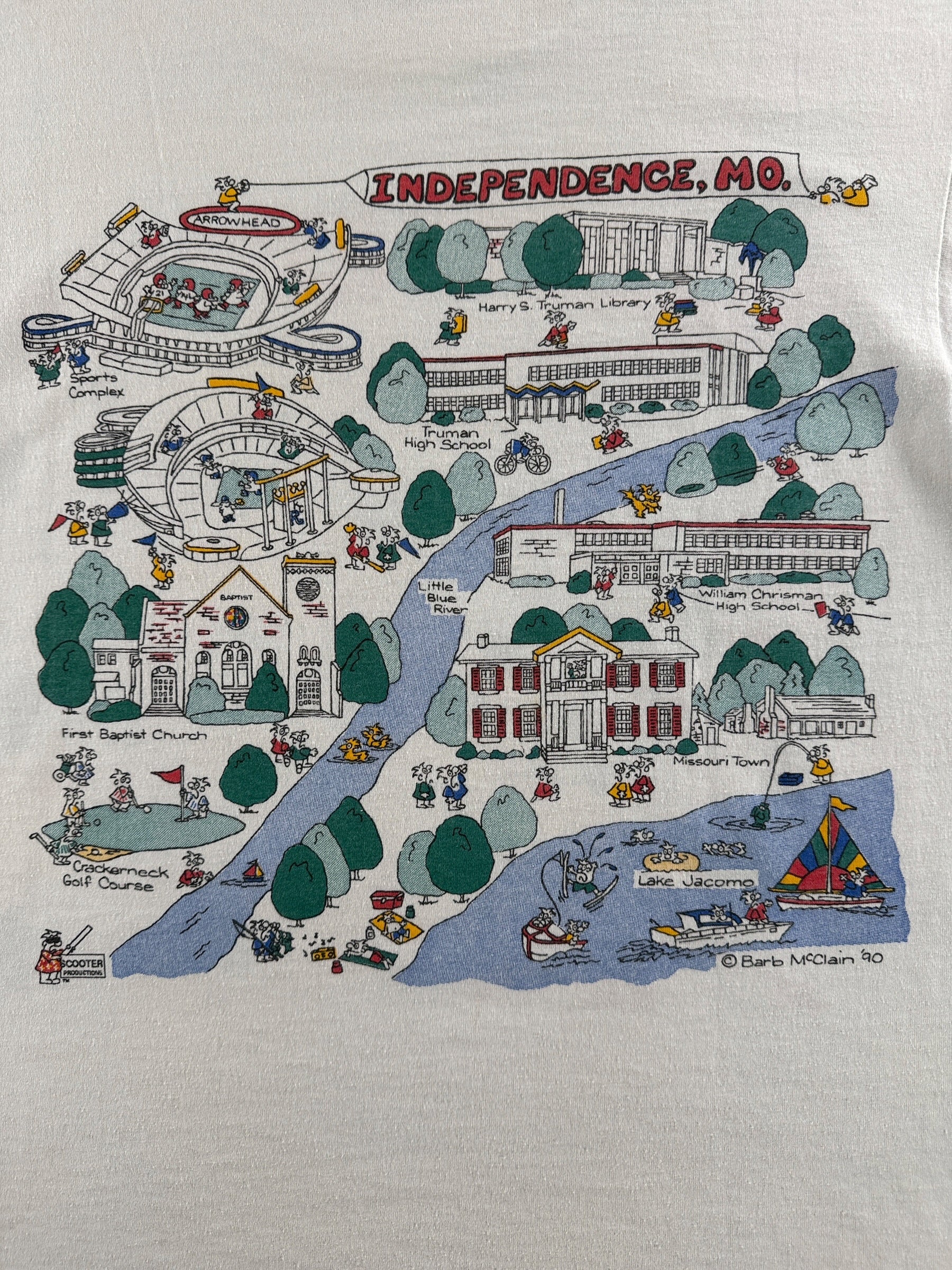 Back graphic on Vintage Independence Missouri Tee SZ L (Fits M)