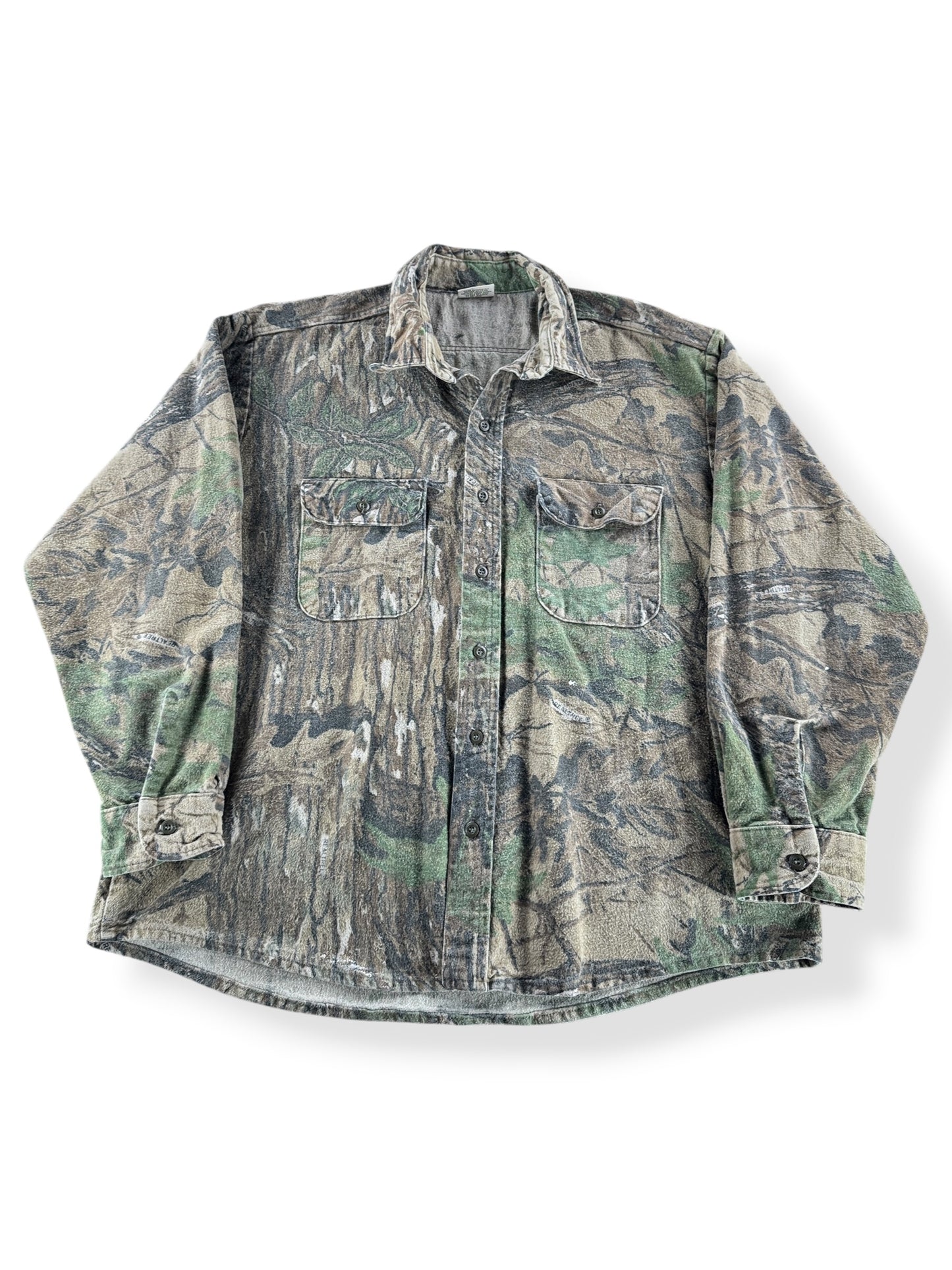 Front of Vintage 90's Five Brother Realtree Chamois Shirt SZ XL