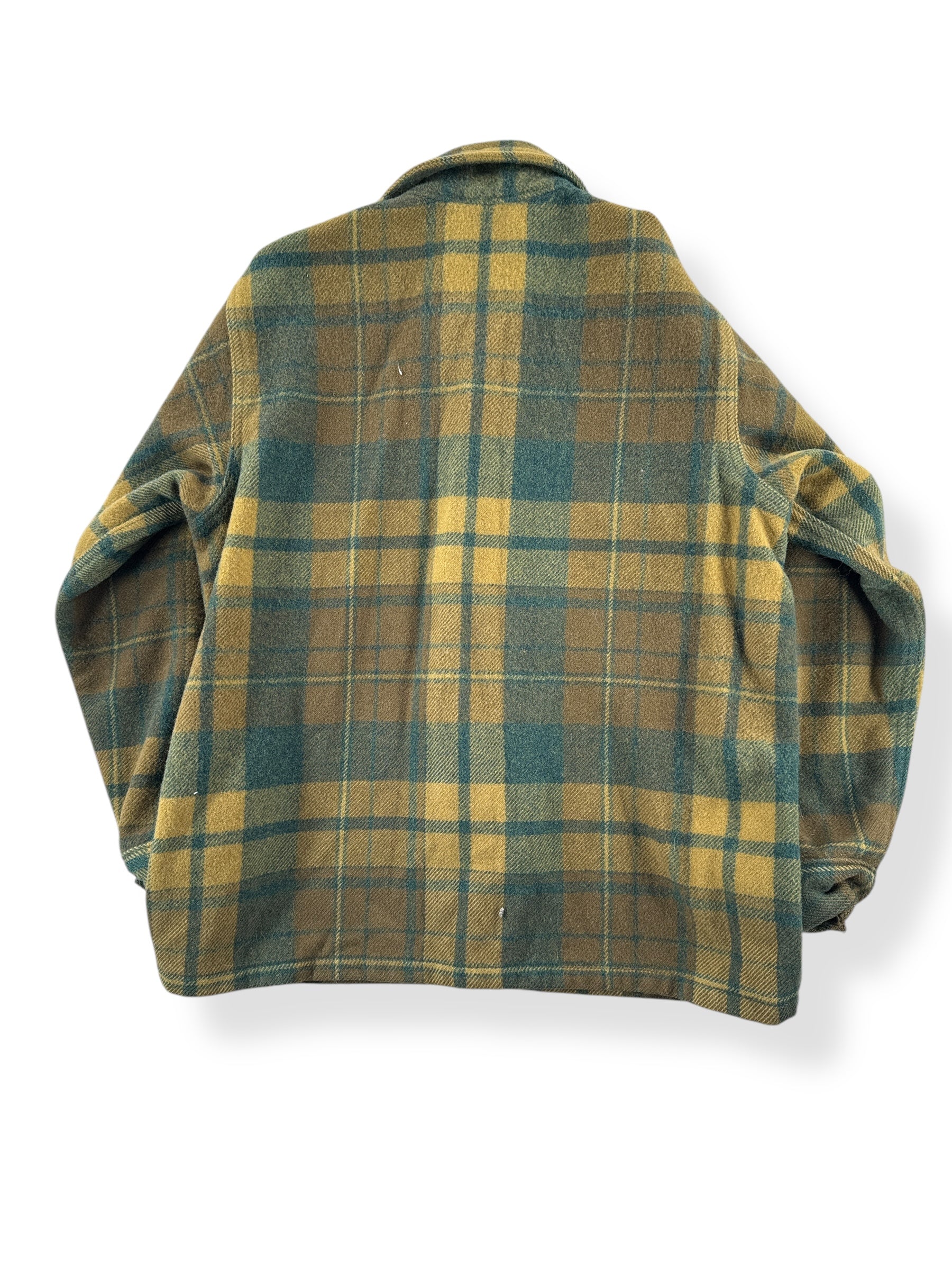Back of Vintage Woolrich Earth Toned Wool Jacket SZ 44