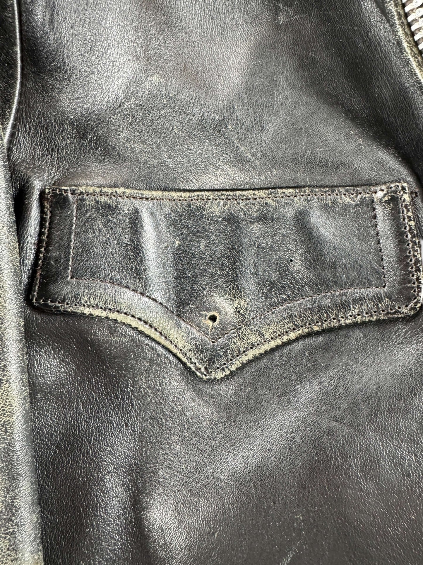Missing Snap on Vintage 60s Era Schott Police Jacket SZ L