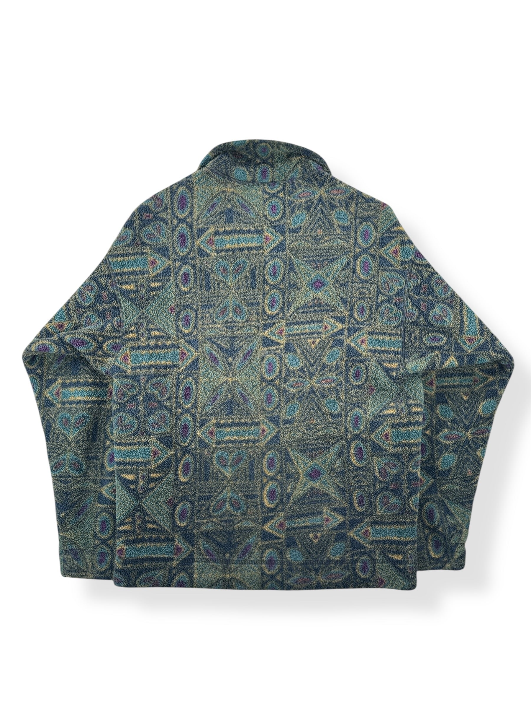 Back of Vintage Patagonia Totem Aztec 1/4 Zip Fleece SZ S