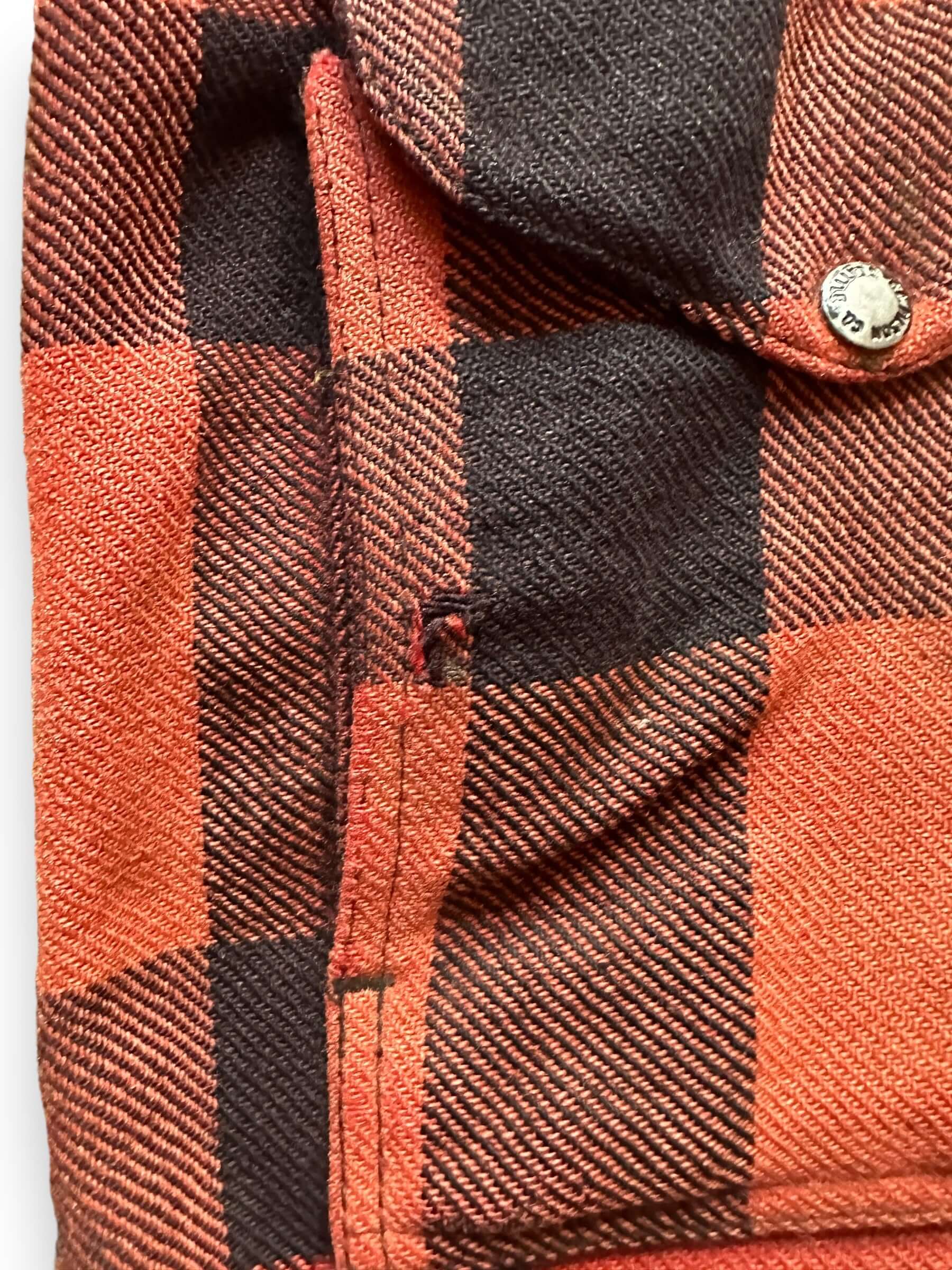 Small Hole on Right Pocket of Vintage Sunfaded Filson Double Mackinaw SZ 36