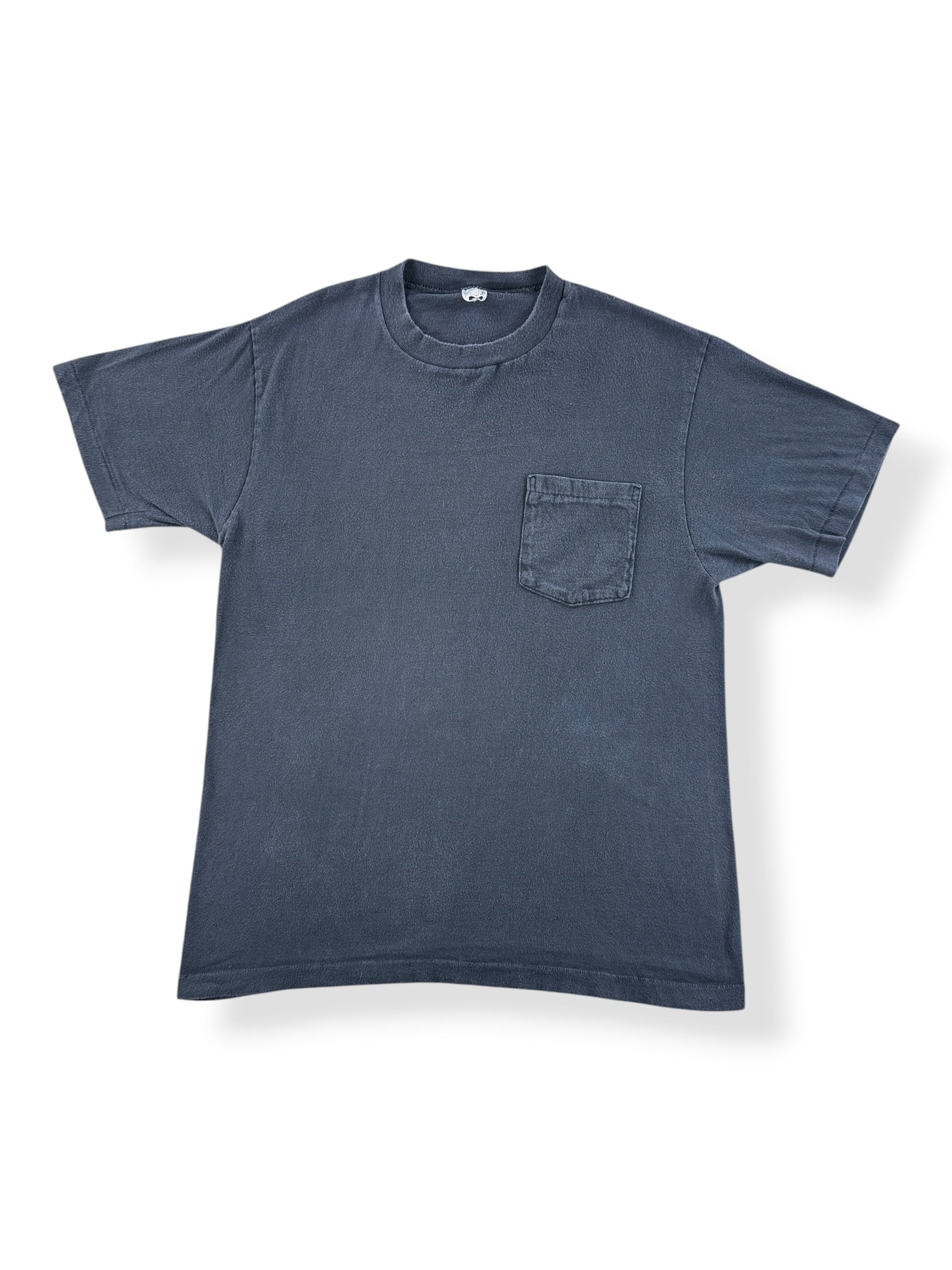 Front of Vintage JC Penney Black Pocket Tee SZ L (Fits M)