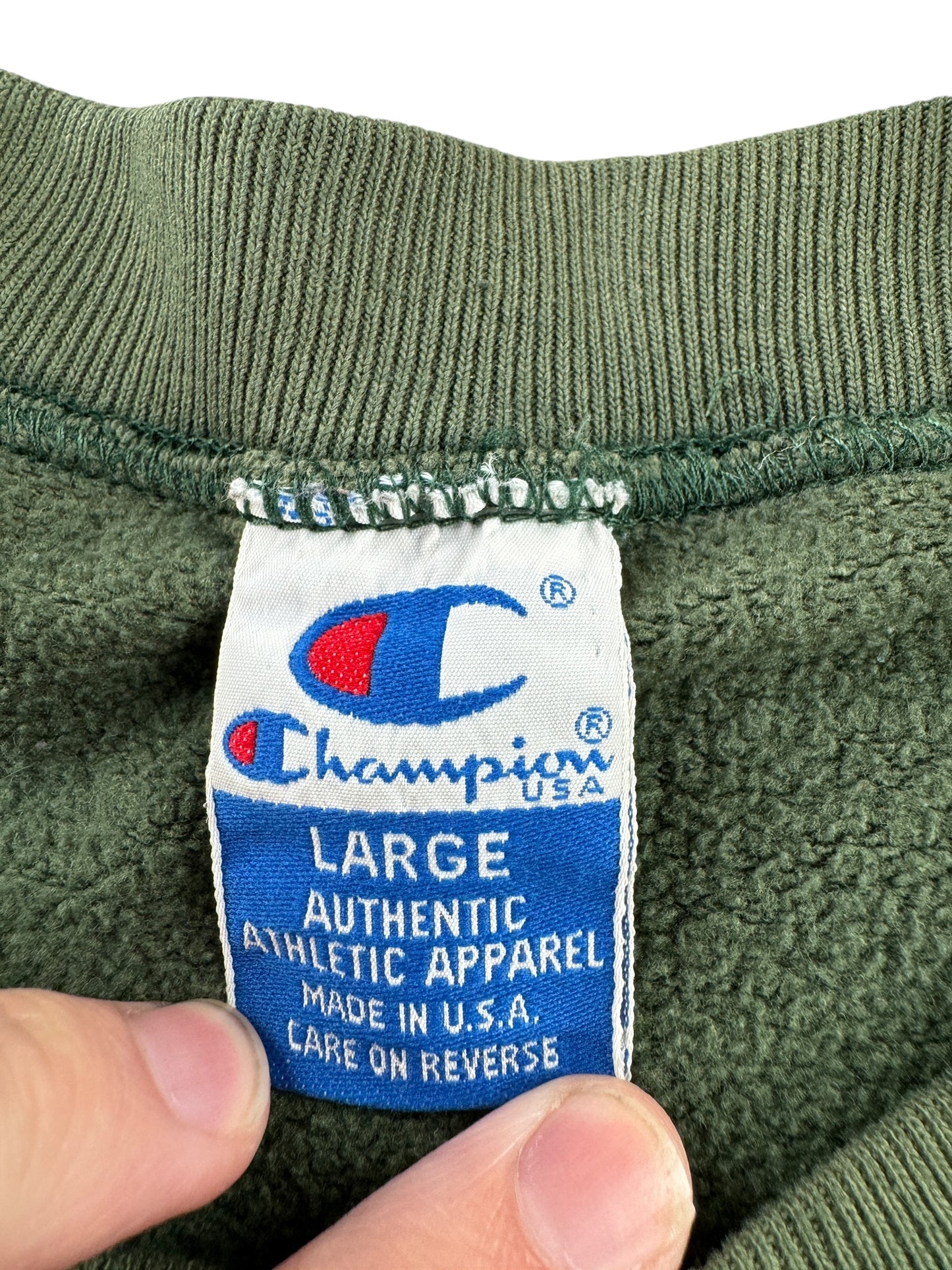 Tag on Vintage Made in USA Champion Paint Splattered Crewneck SZ L