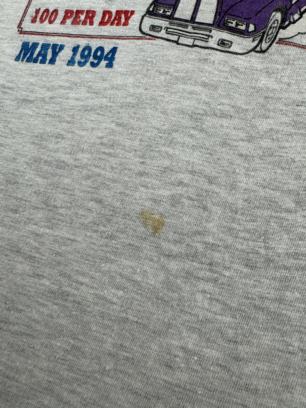 Stain on front of Vintage Semi Truck Tee SZ L
