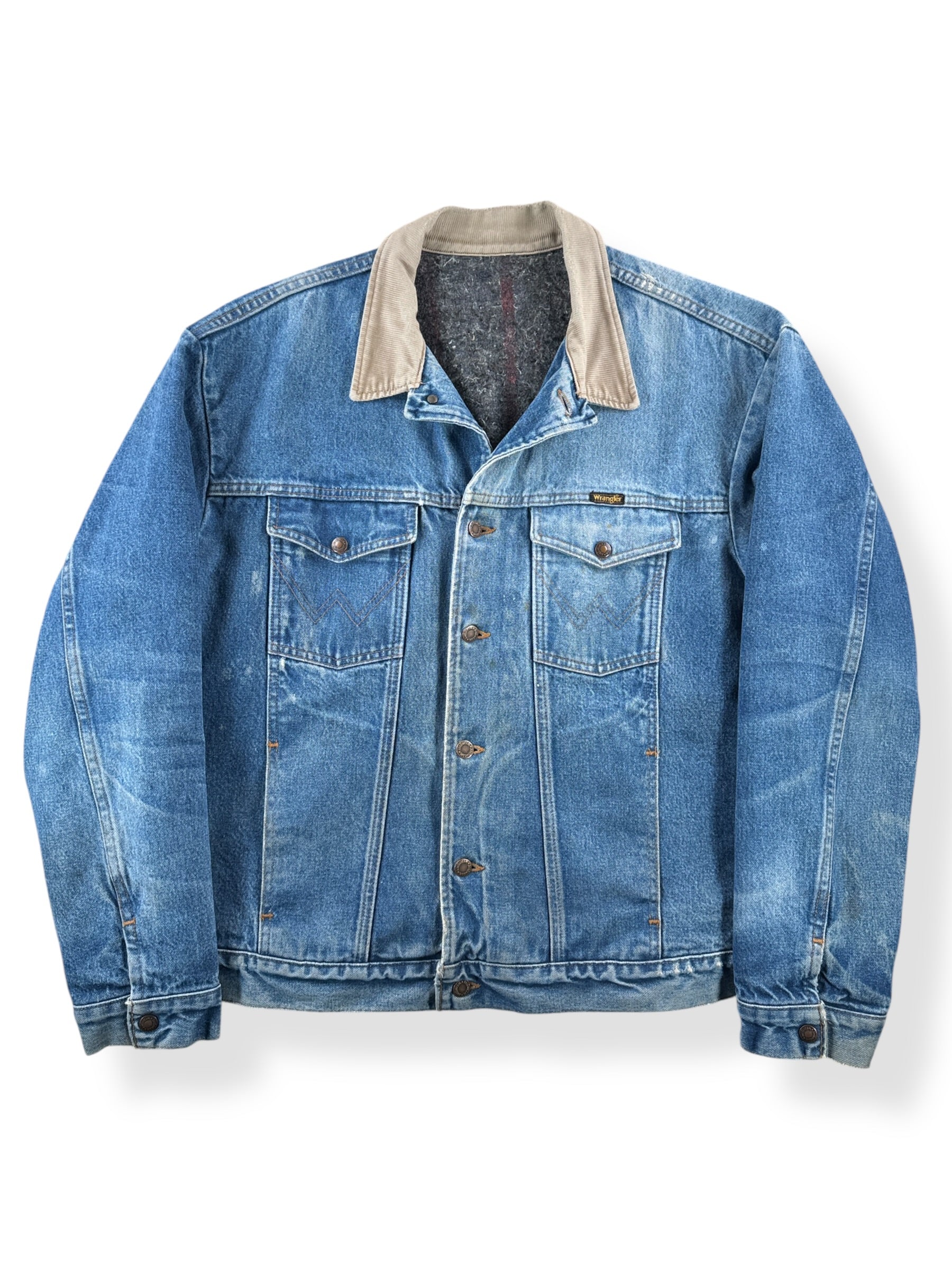 Front of Vintage Wrangler Blanket Lined Trucker Jacket SZ XXL