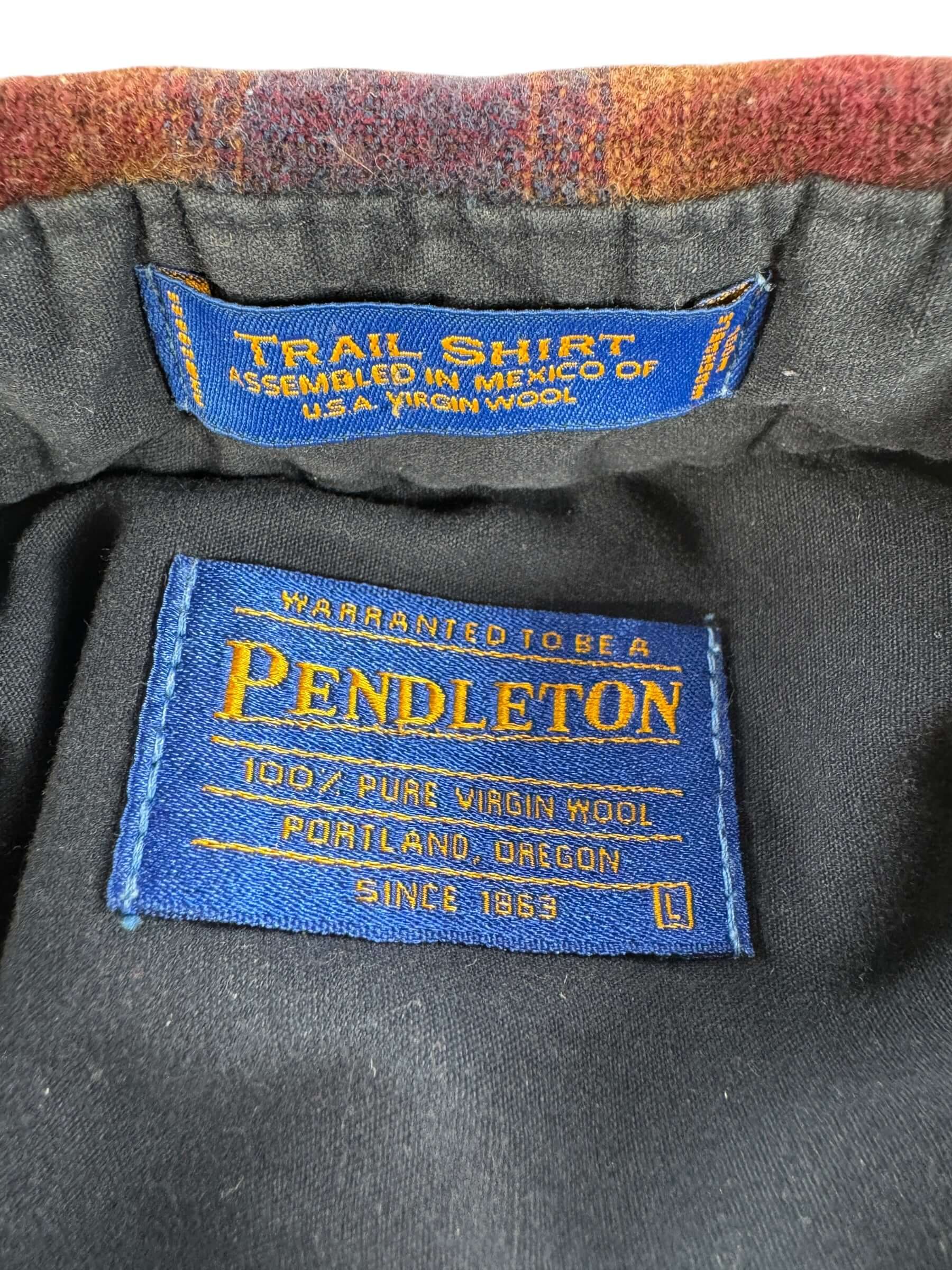 Tag on Vintage Pendleton Trail Shirt SZ L