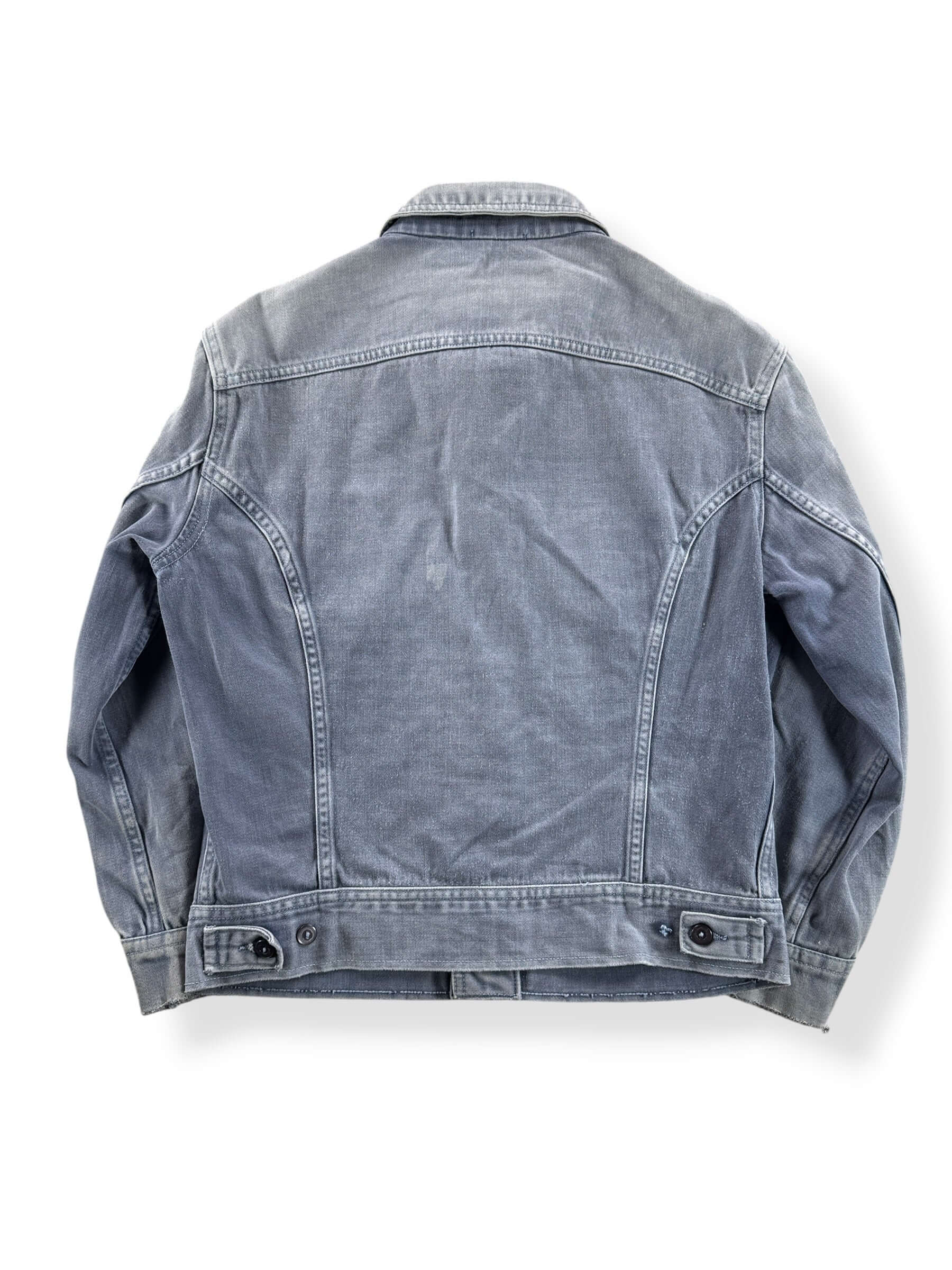 Back of Vintage 70s Lee Faded Moleskin Trucker Jacket SZ S