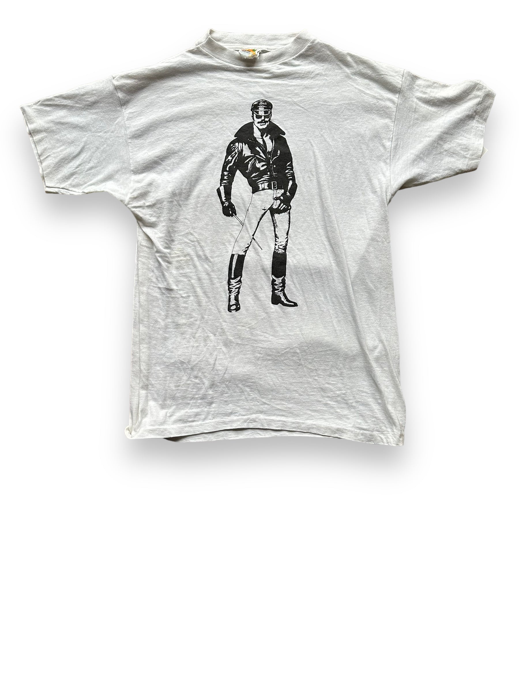Front View of Vintage Tom of Finland Tee SZ L | Vintage Leather Daddy Tees Tees Seattle | Barn Owl Vintage Tees Seattle