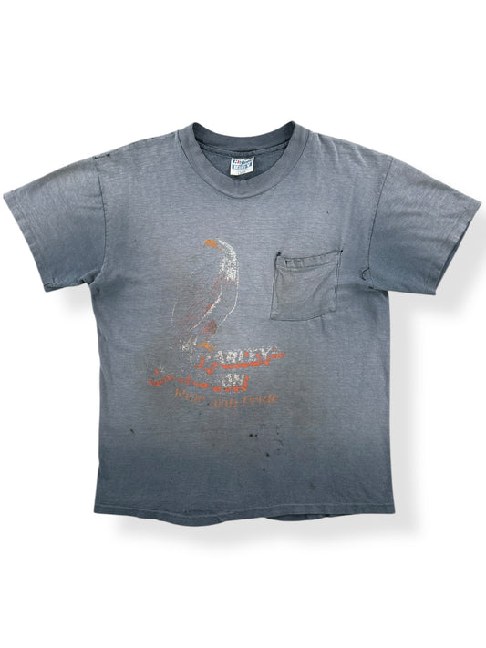 Front of Vintage Insane Fader Salina's CA Harley Davidson Tee SZ L