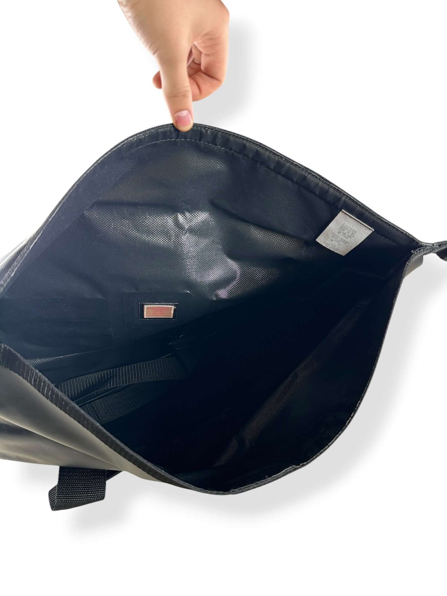 Inside of Filson Dry Duffel Small Design Production Sample