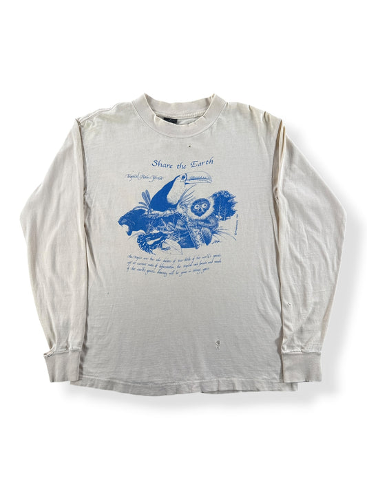 Front of Vintage Share the Earth LS Tee SZ M