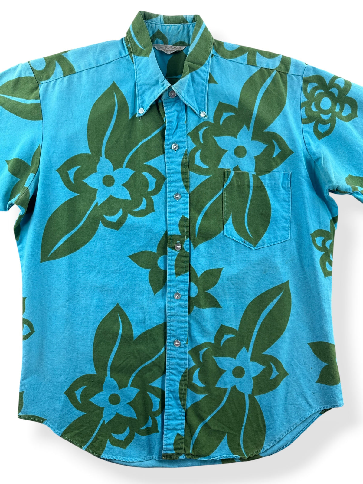 Close-up of Vintage Tropicana Cotton Aloha Shirt SZ L