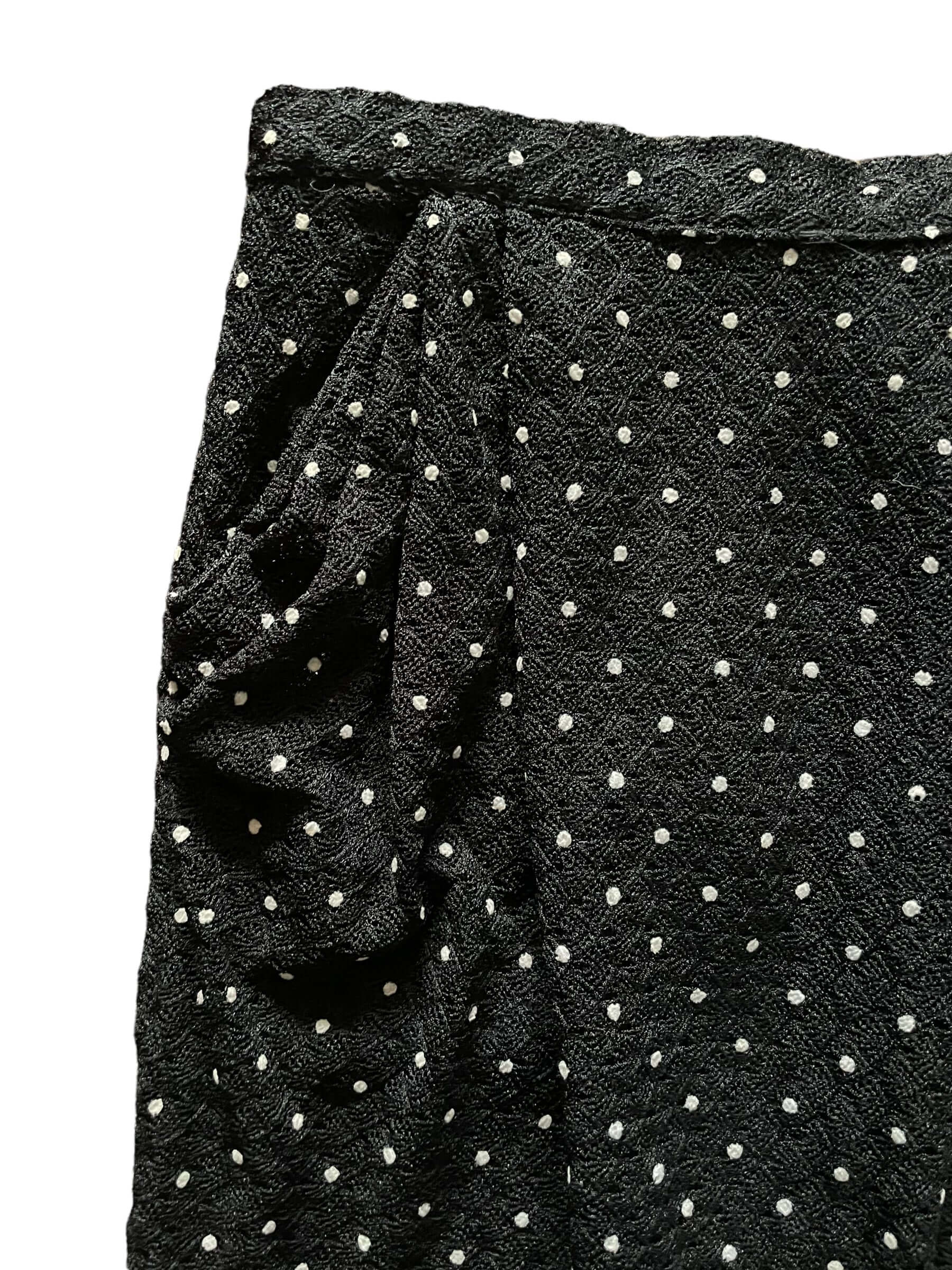 Front right pocket view of Vintage 1940-50s Polka Dot Skirt Set |  Barn Owl Vintage Dresses | Seattle Vintage Ladies Clothing