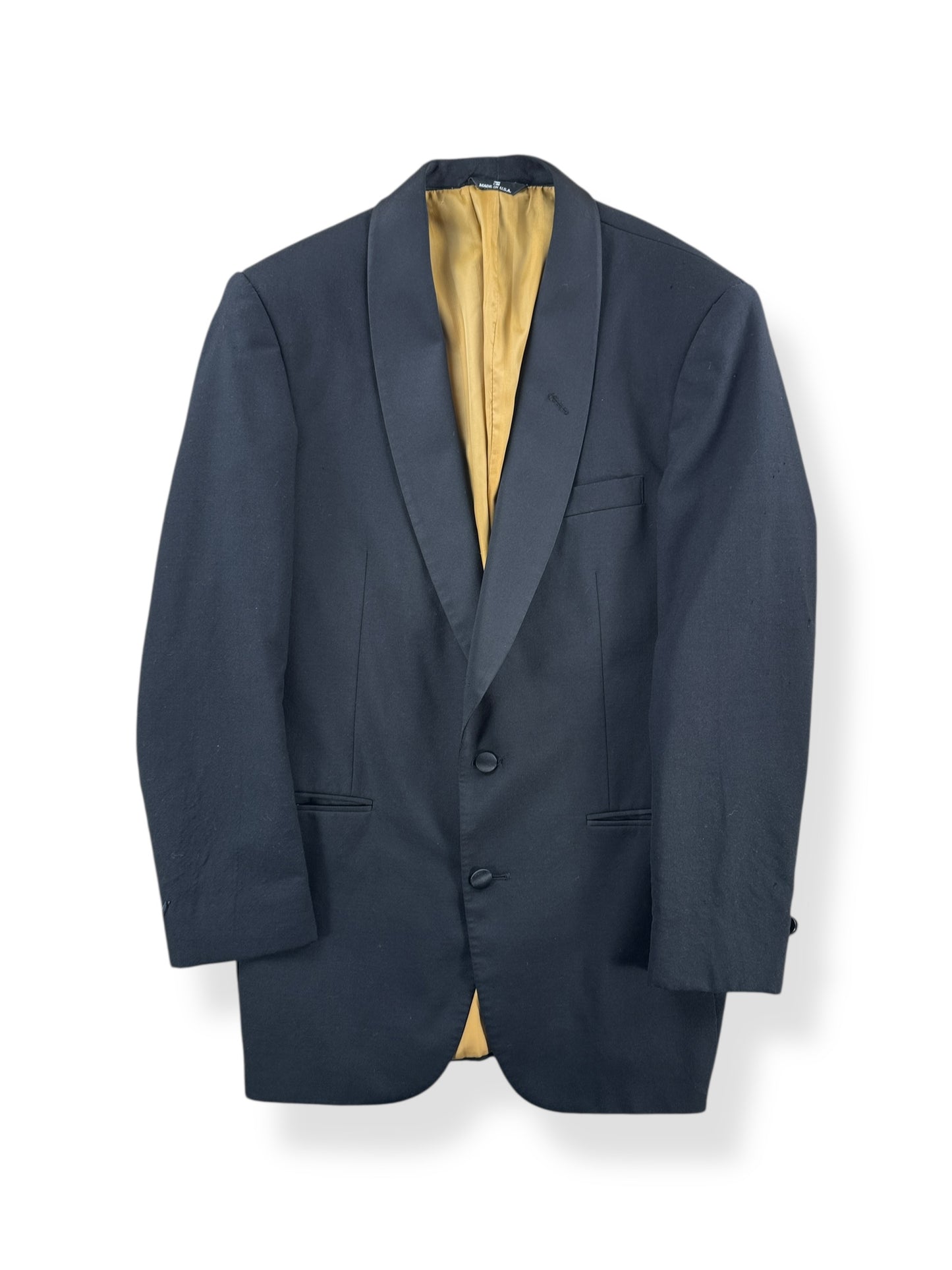 Front of Vintage Chaps Ralph Lauren Tuxedo Jacket SZ S