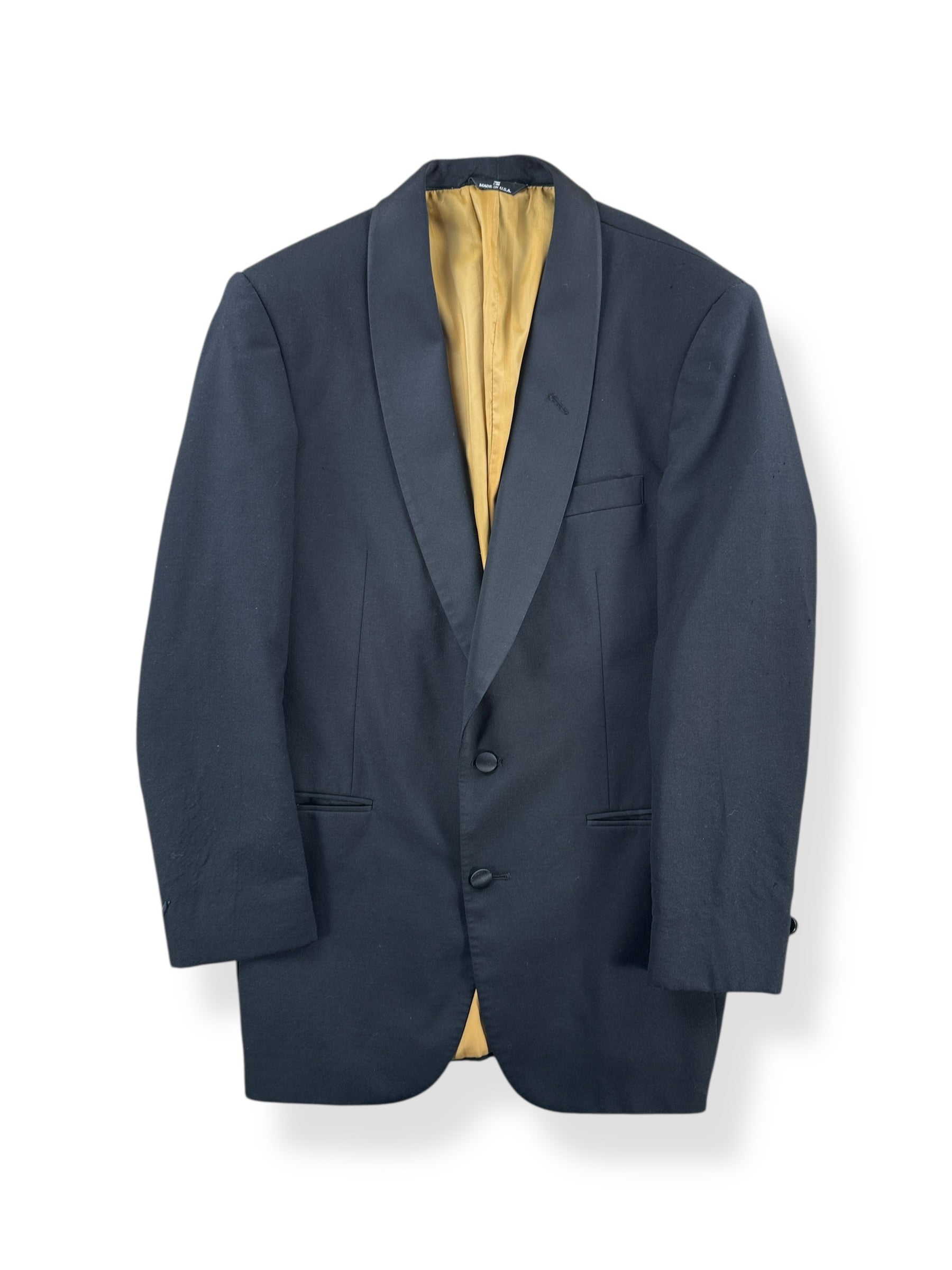 Front of Vintage Chaps Ralph Lauren Tuxedo Jacket SZ S