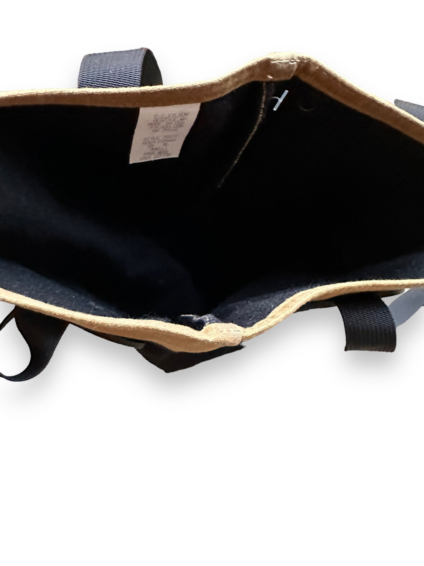 Interior View of Filson Wool Tin Cloth Tote Bag SZ S |  Barn Owl Vintage Goods | Vintage Filson Workwear Seattle