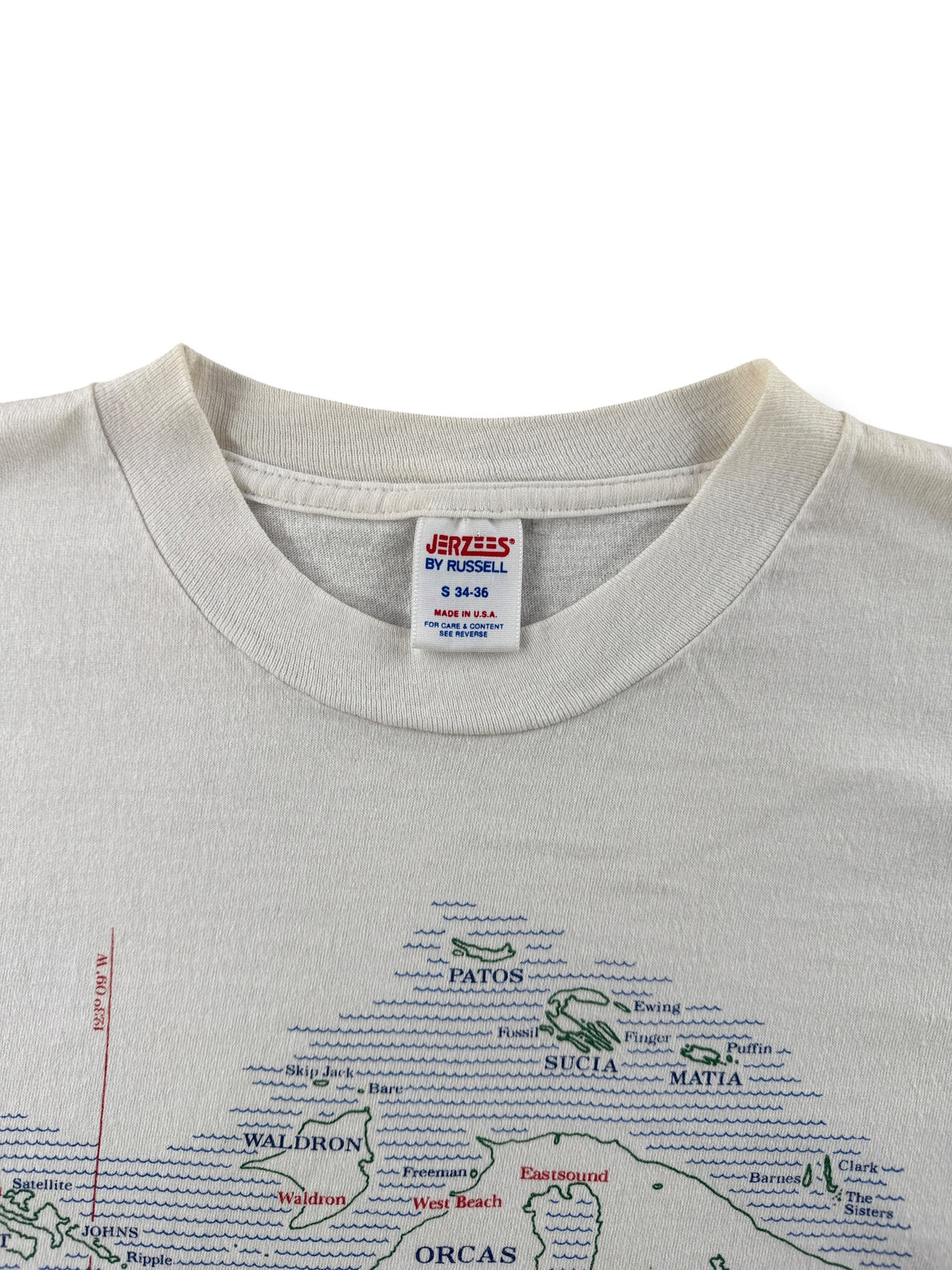Collar on Vintage San Juan Islands Tee SZ S