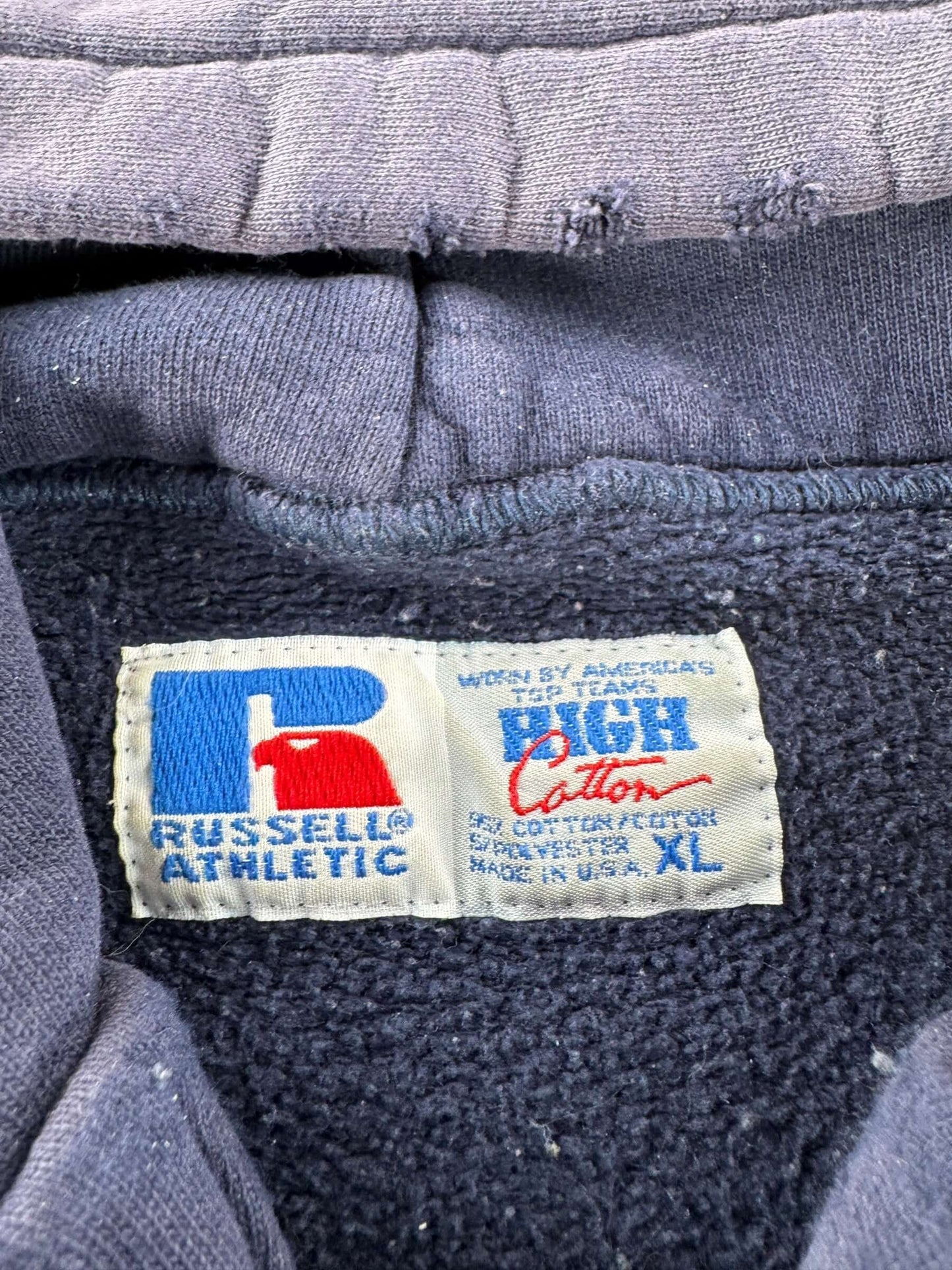 Vintage Henley Style Russell Hoodie SZ XL
