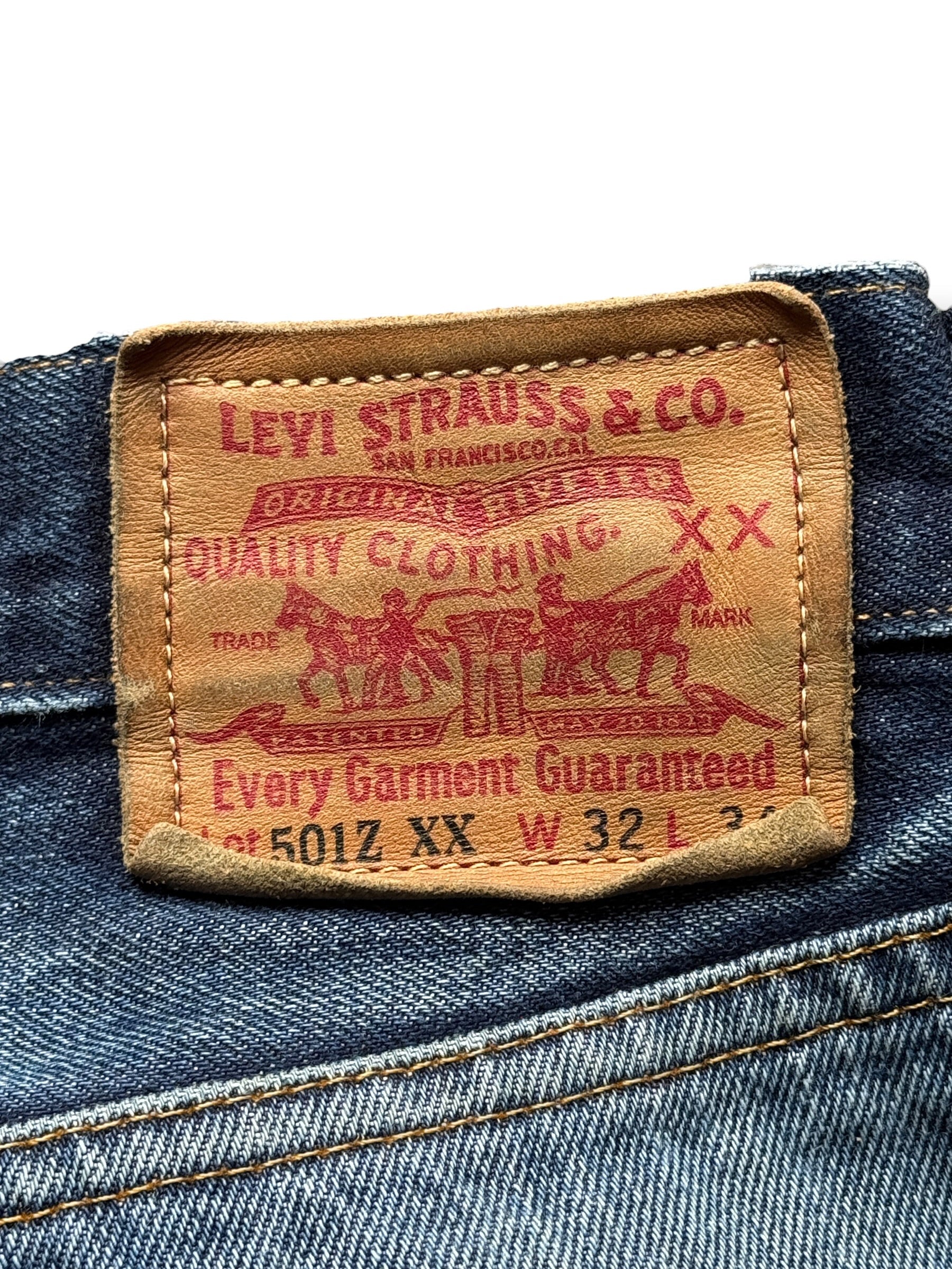 Back patch on Levi's LVC 501ZXX Jeans W32