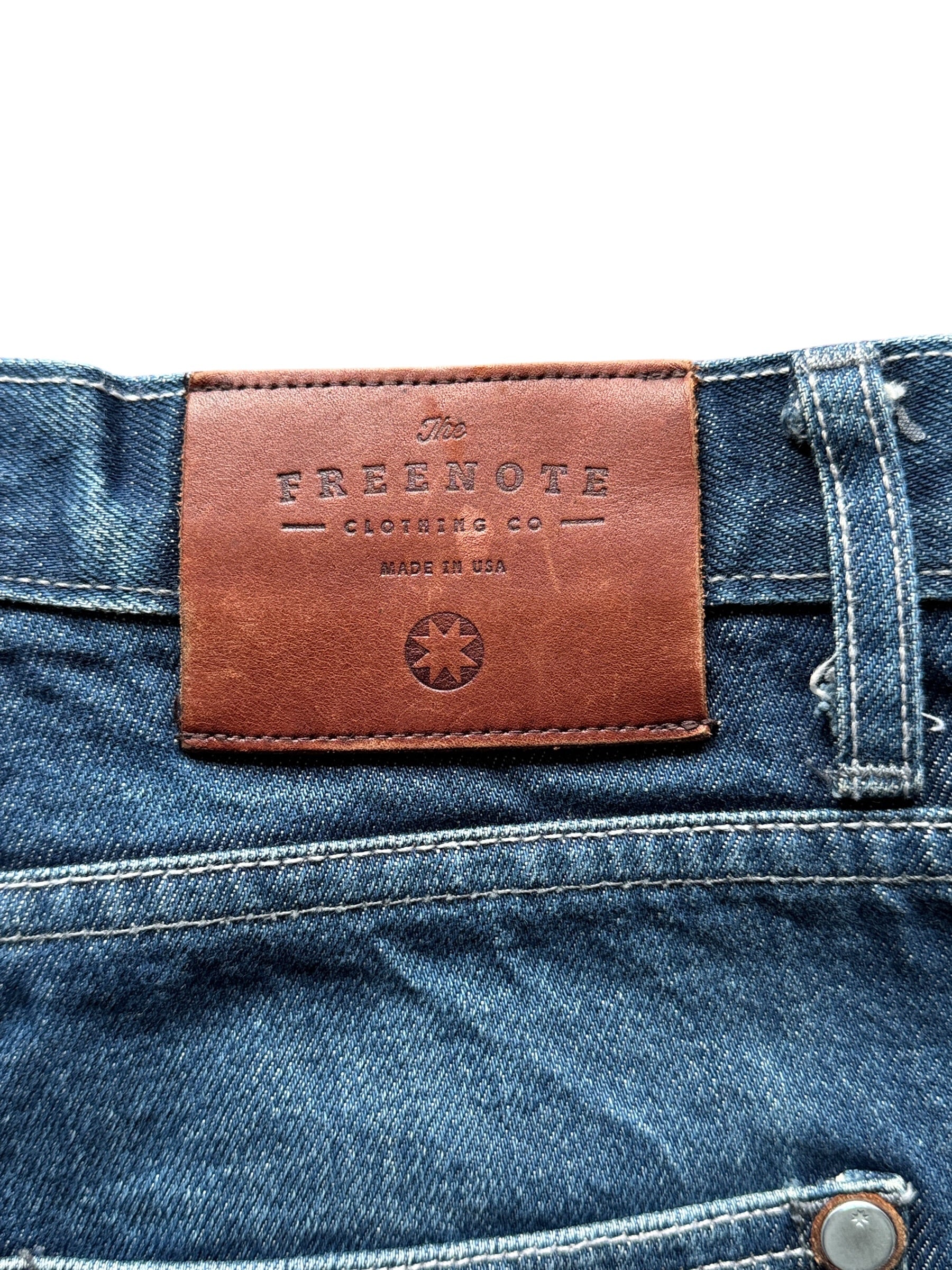 Back patch on Freenote Cloth Selvedge Jeans W33 (Fits W34)
